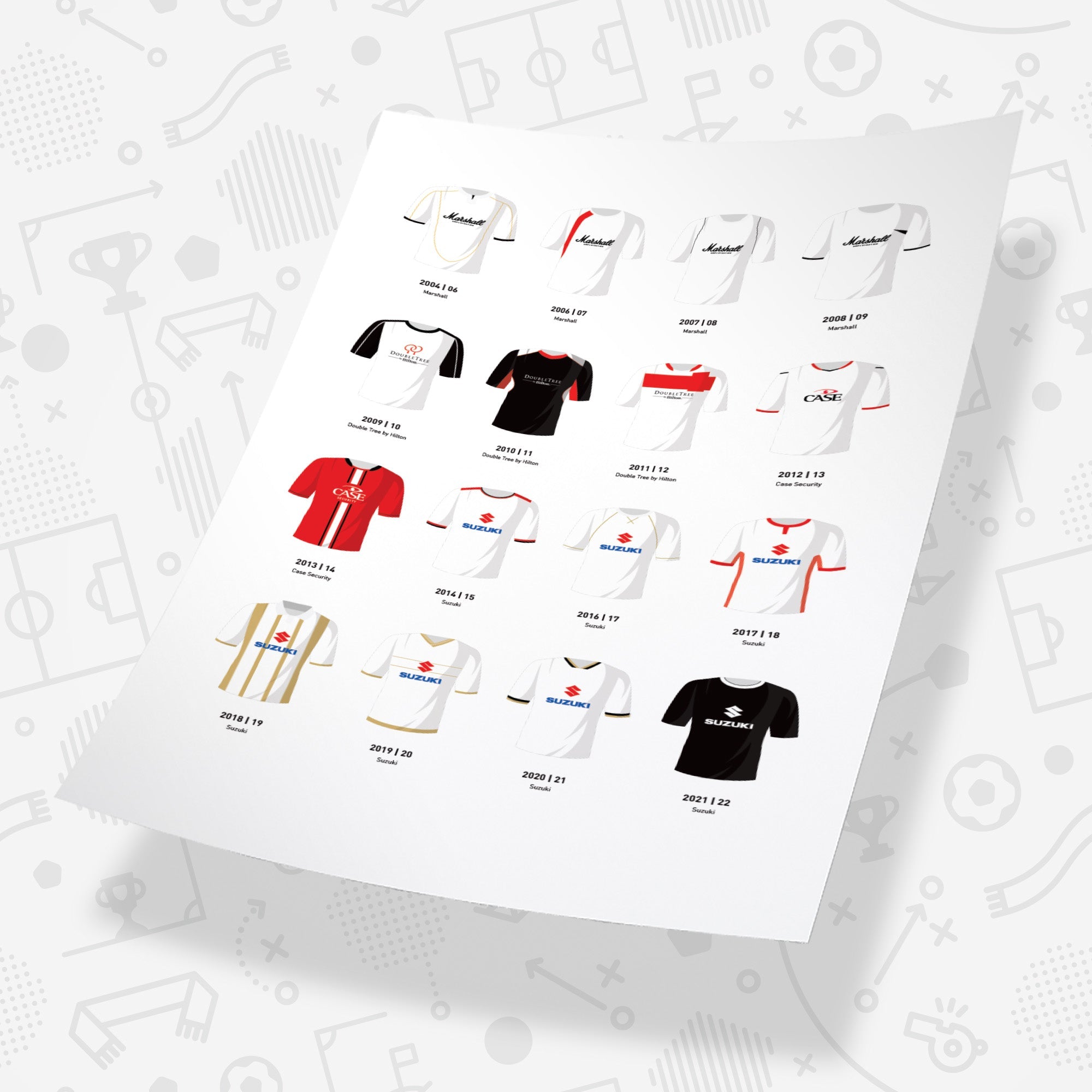 MK Dons Classic Kits Football Team Print Good Team On Paper