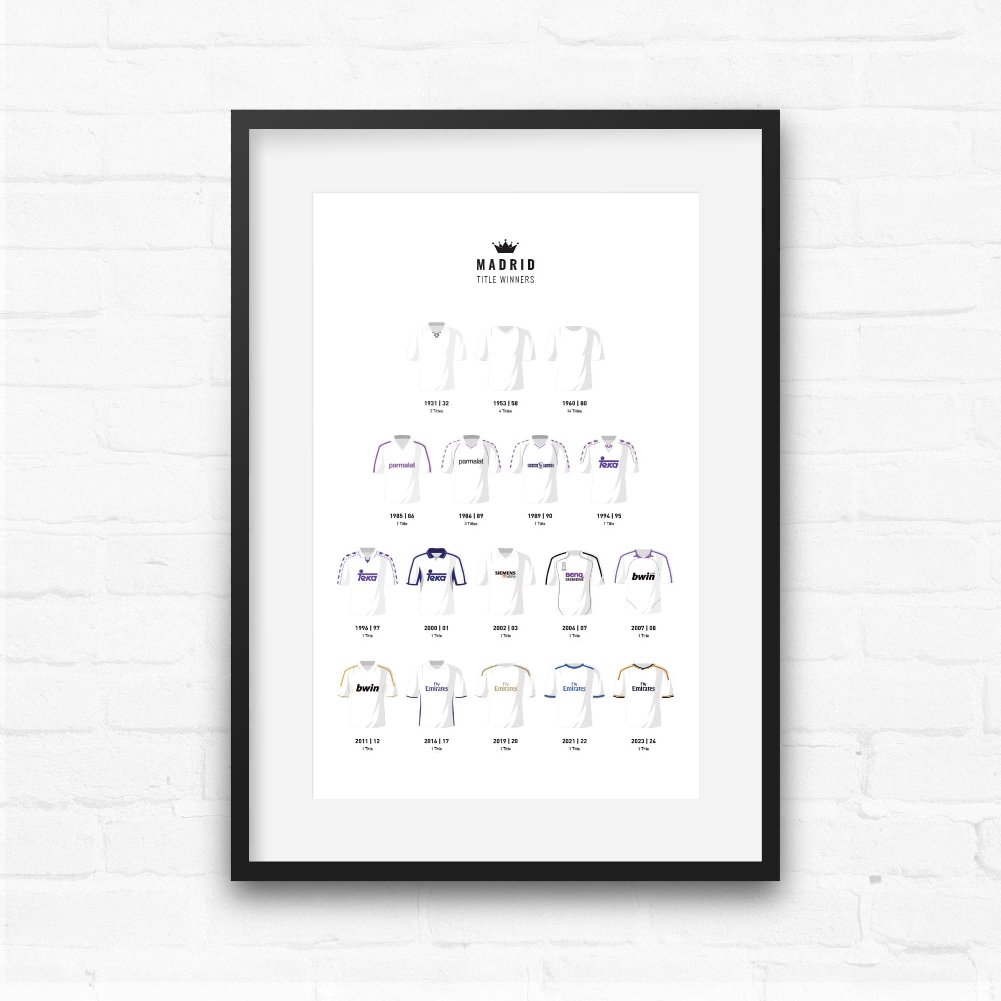 Madrid Title Winners Football Team Print