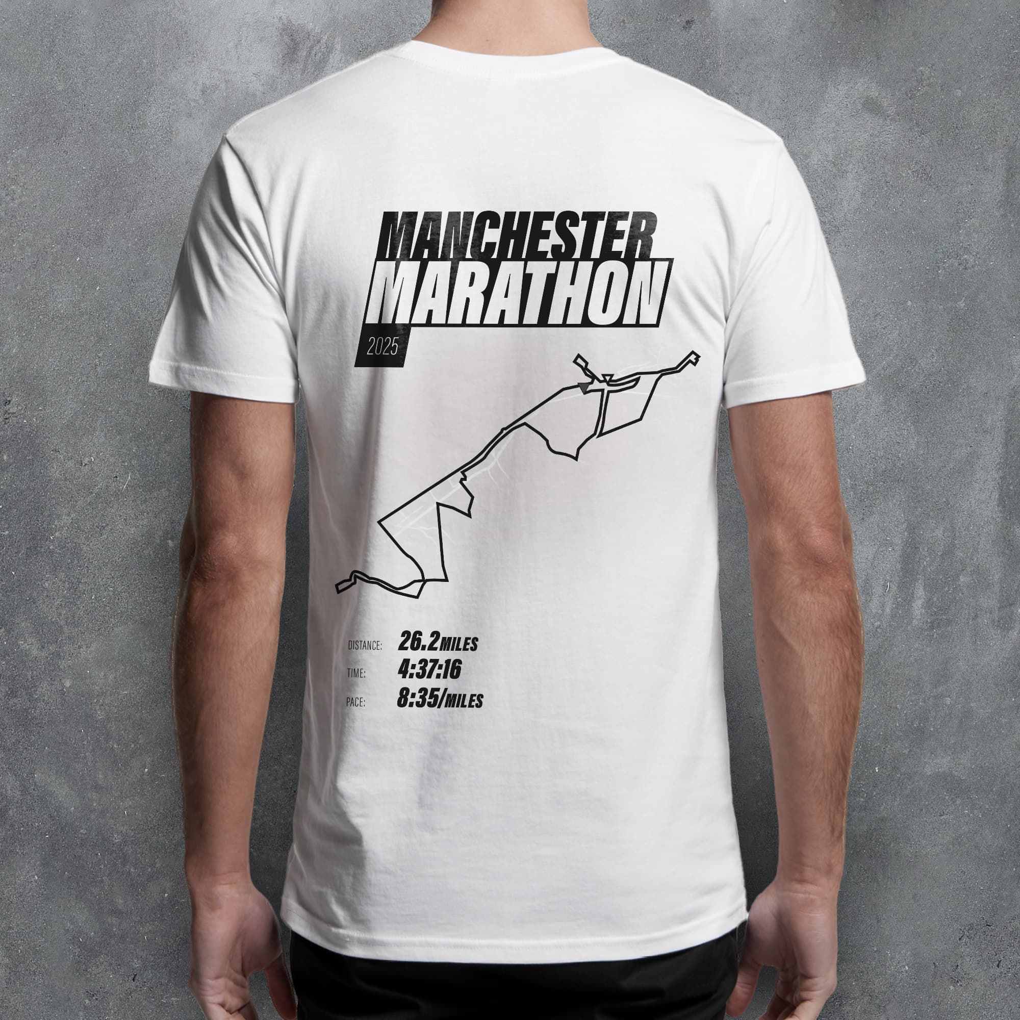 PERSONALISED Manchester Marathon Finishers 'Amazing Pace' T-Shirt