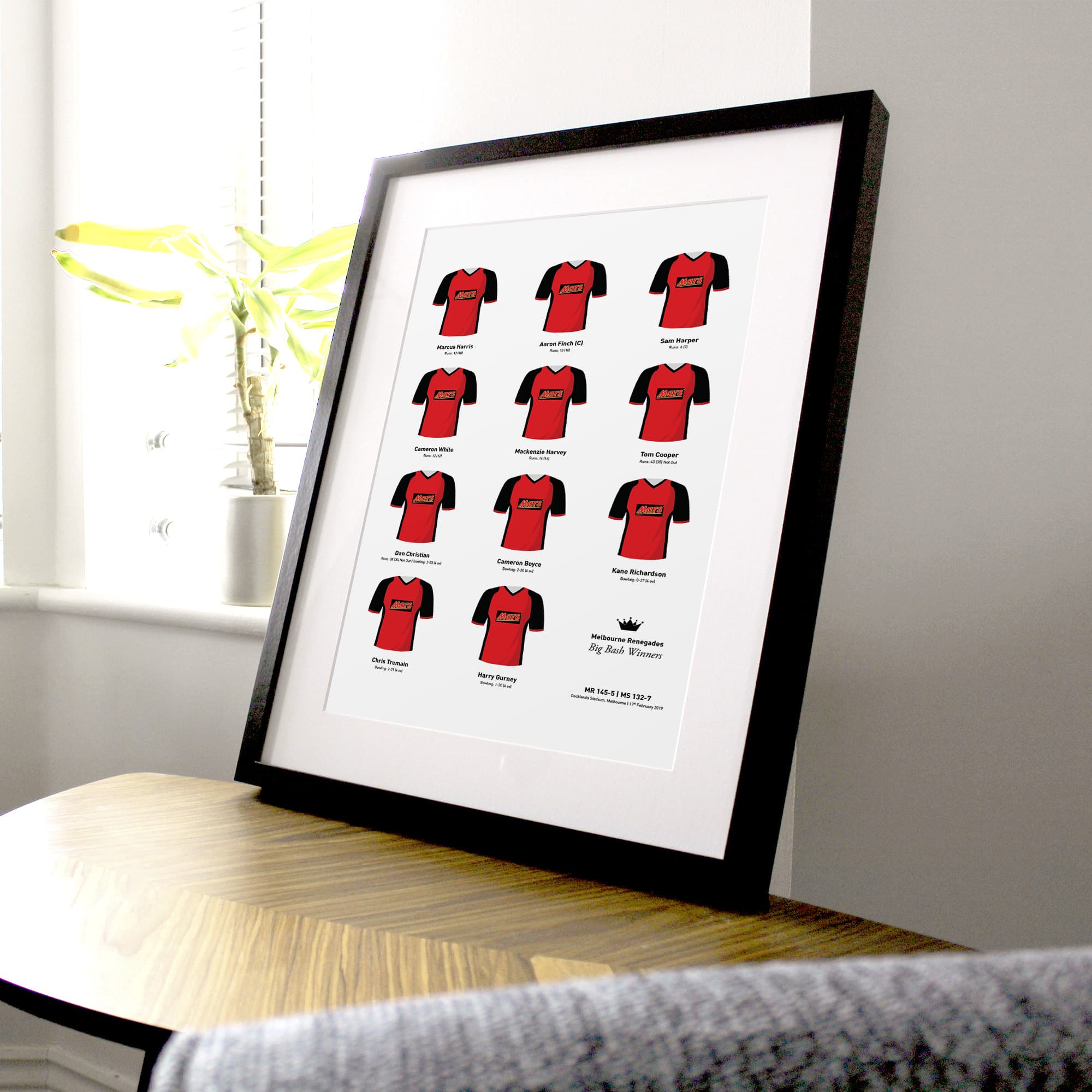 Melbourne Cricket 2019 Big Bash Winners Team Print