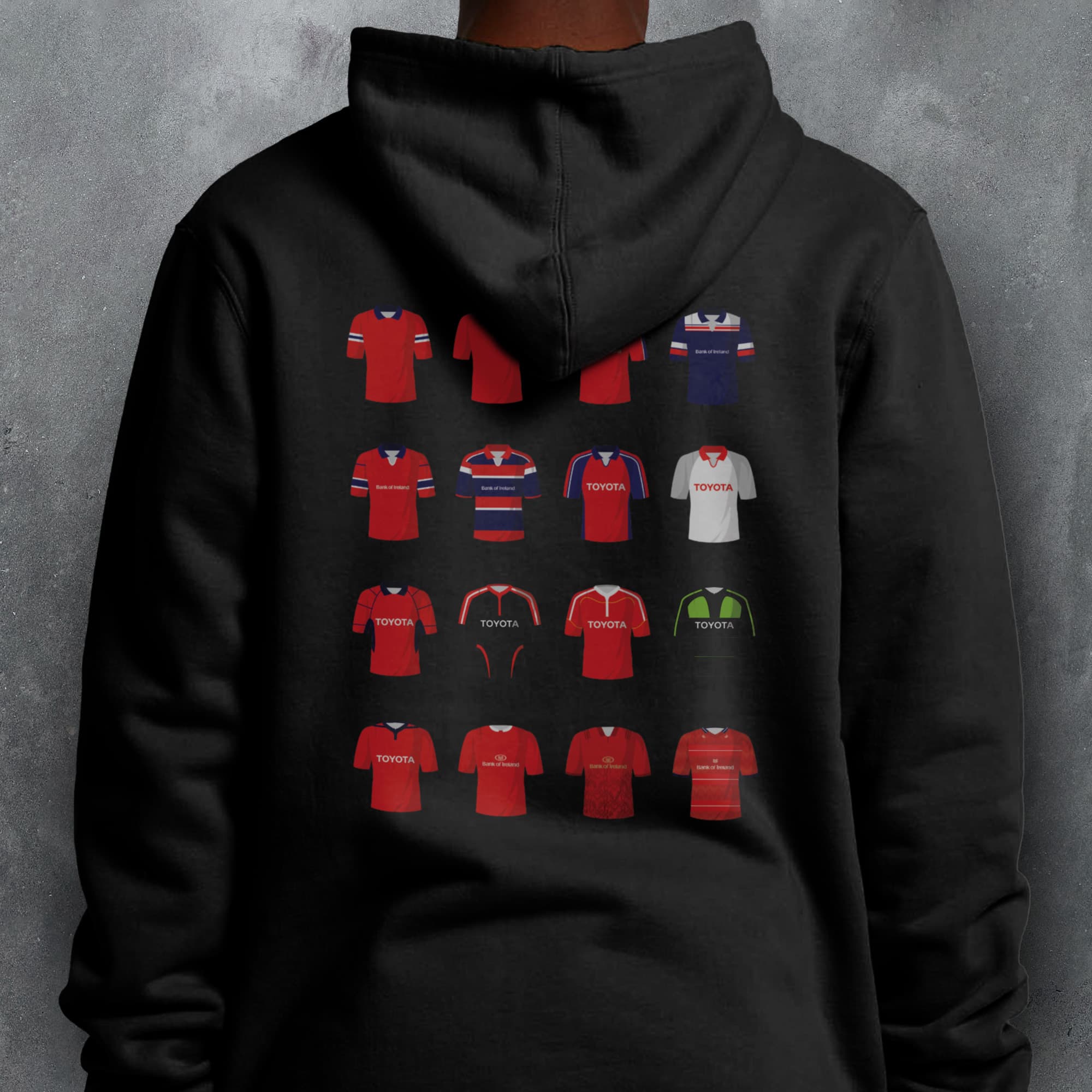 Munster Rugby Union Classic Kits Hoodie
