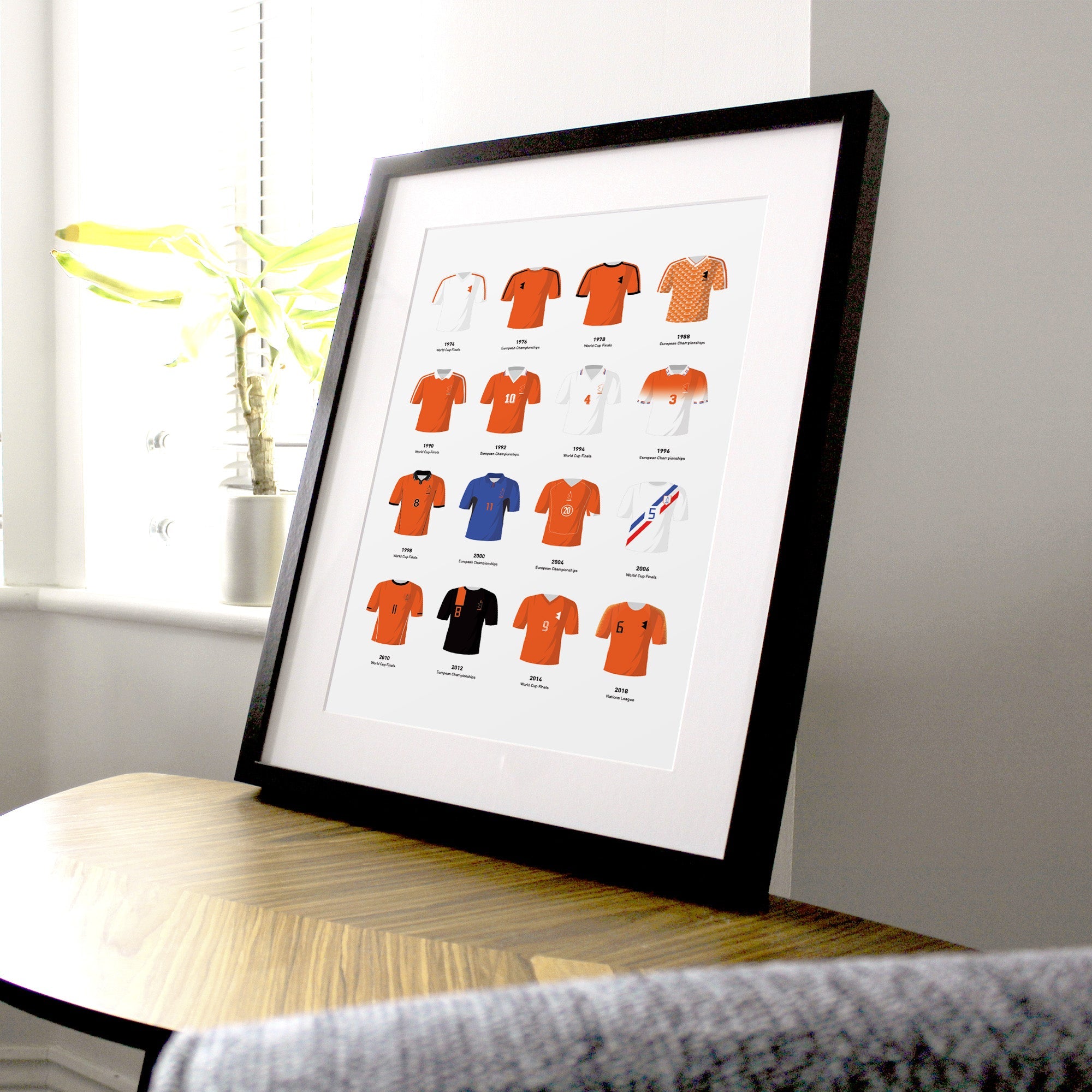 Netherlands Classic Kits Football Team Print Good Team On Paper