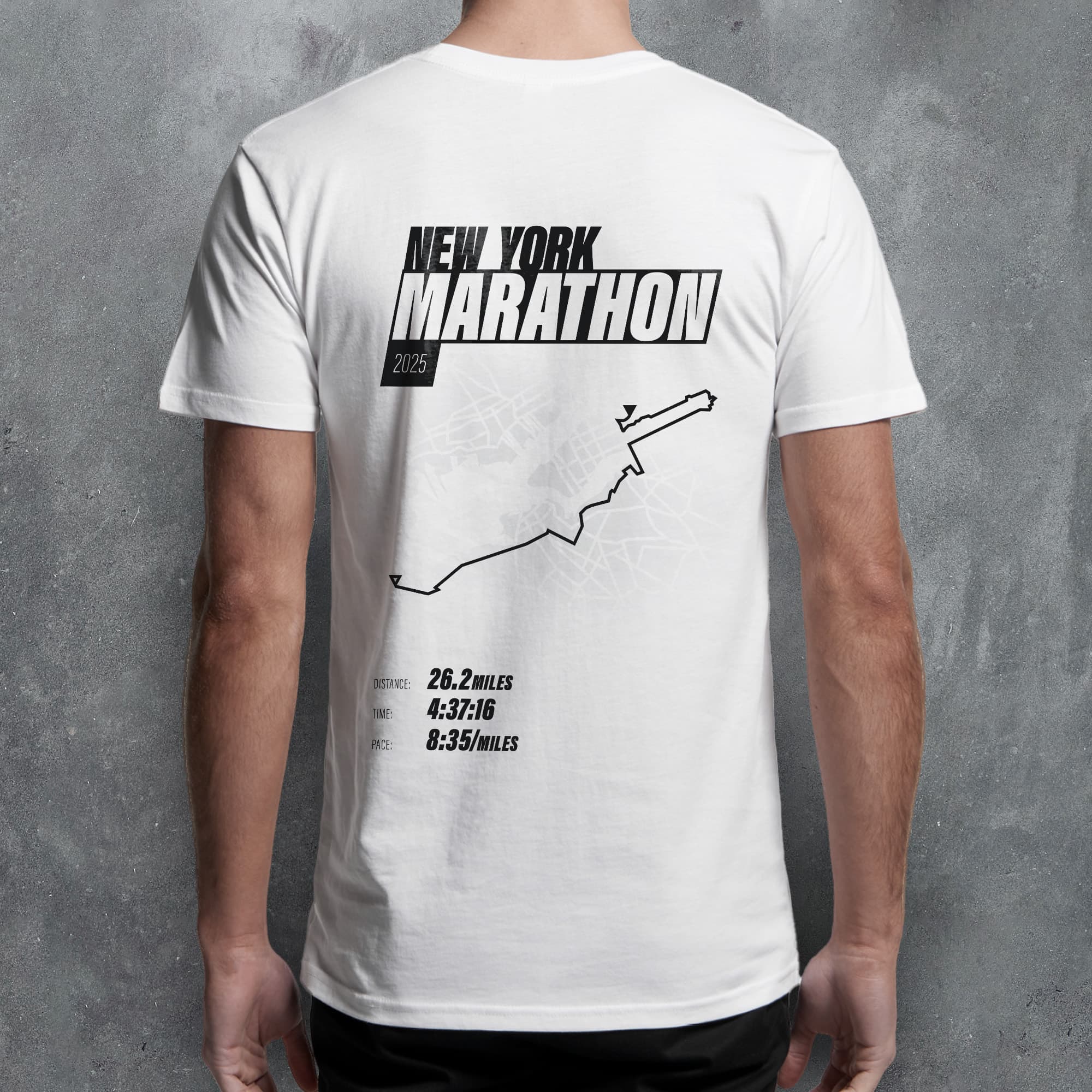 PERSONALISED New York Marathon Finishers 'Amazing Pace' T-Shirt