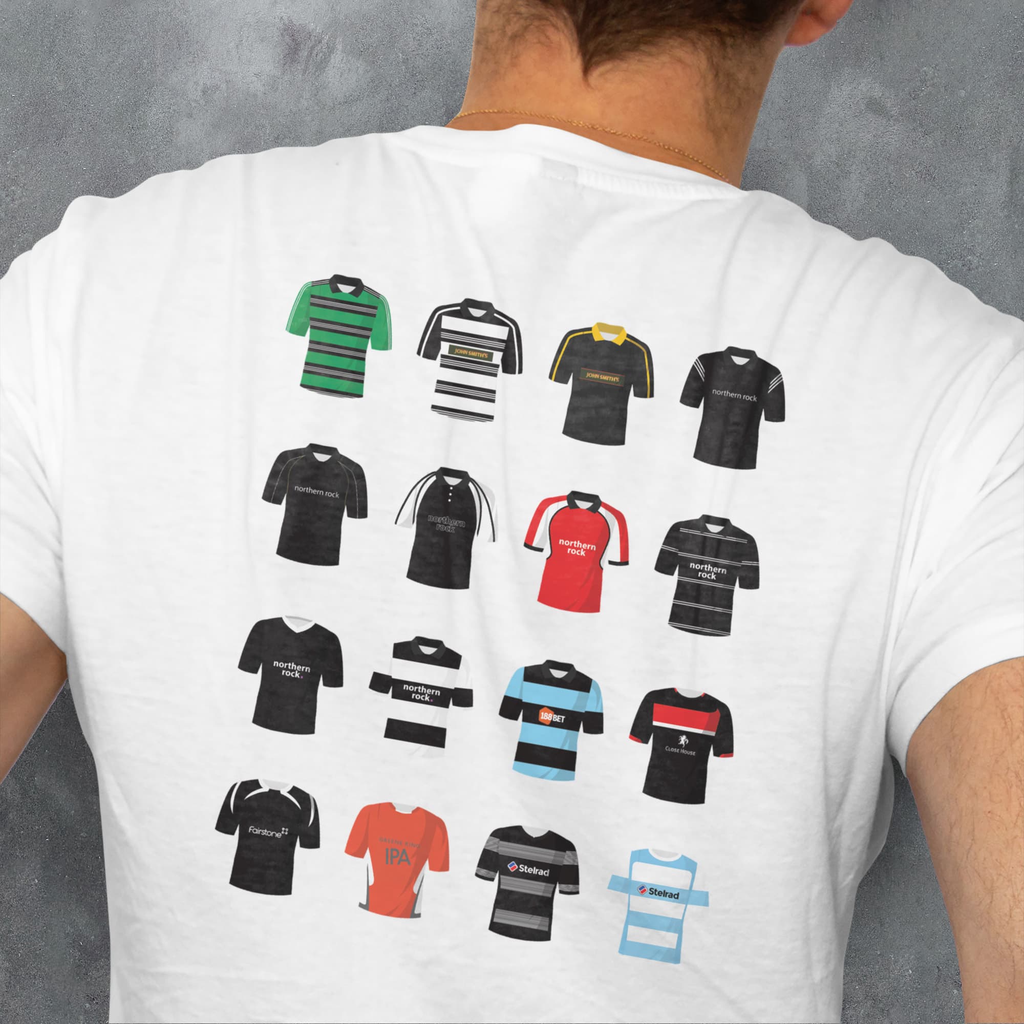 Newcastle Rugby Union Classic Kits T-Shirt