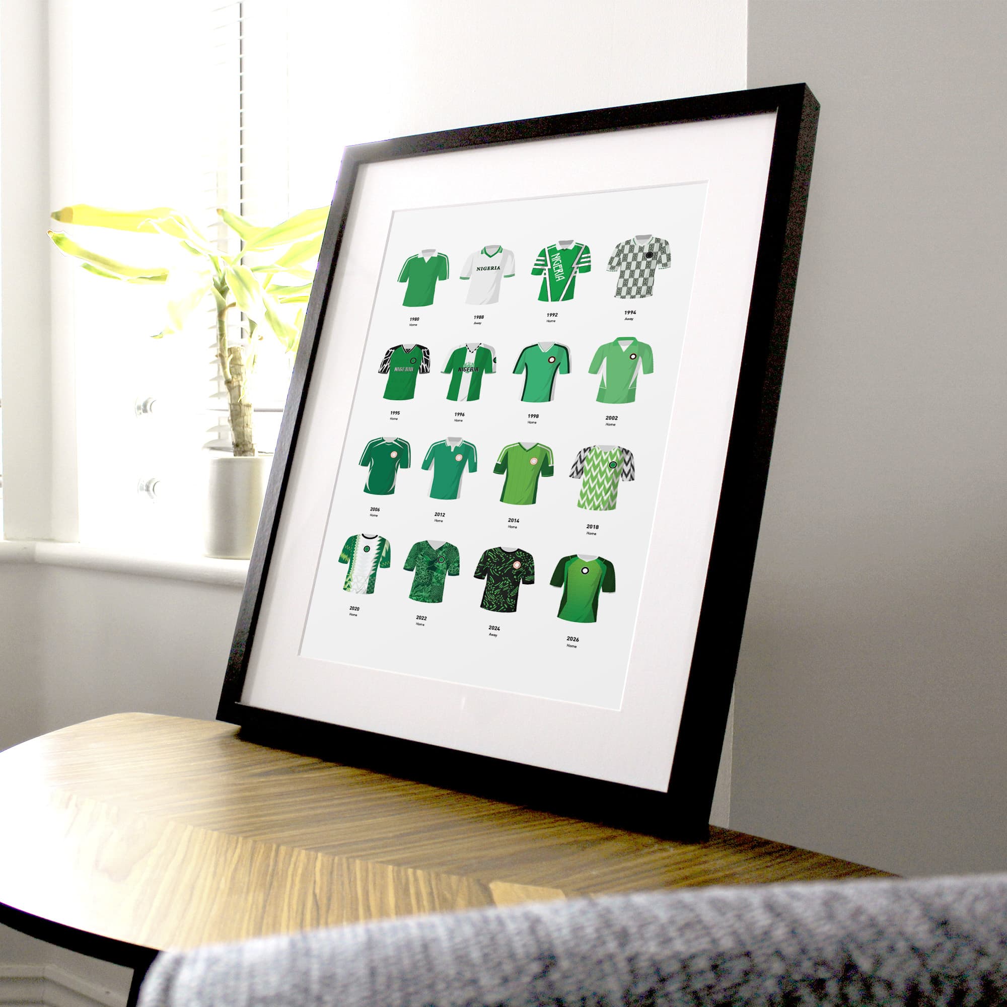 Nigeria Classic Kits Football Team Print