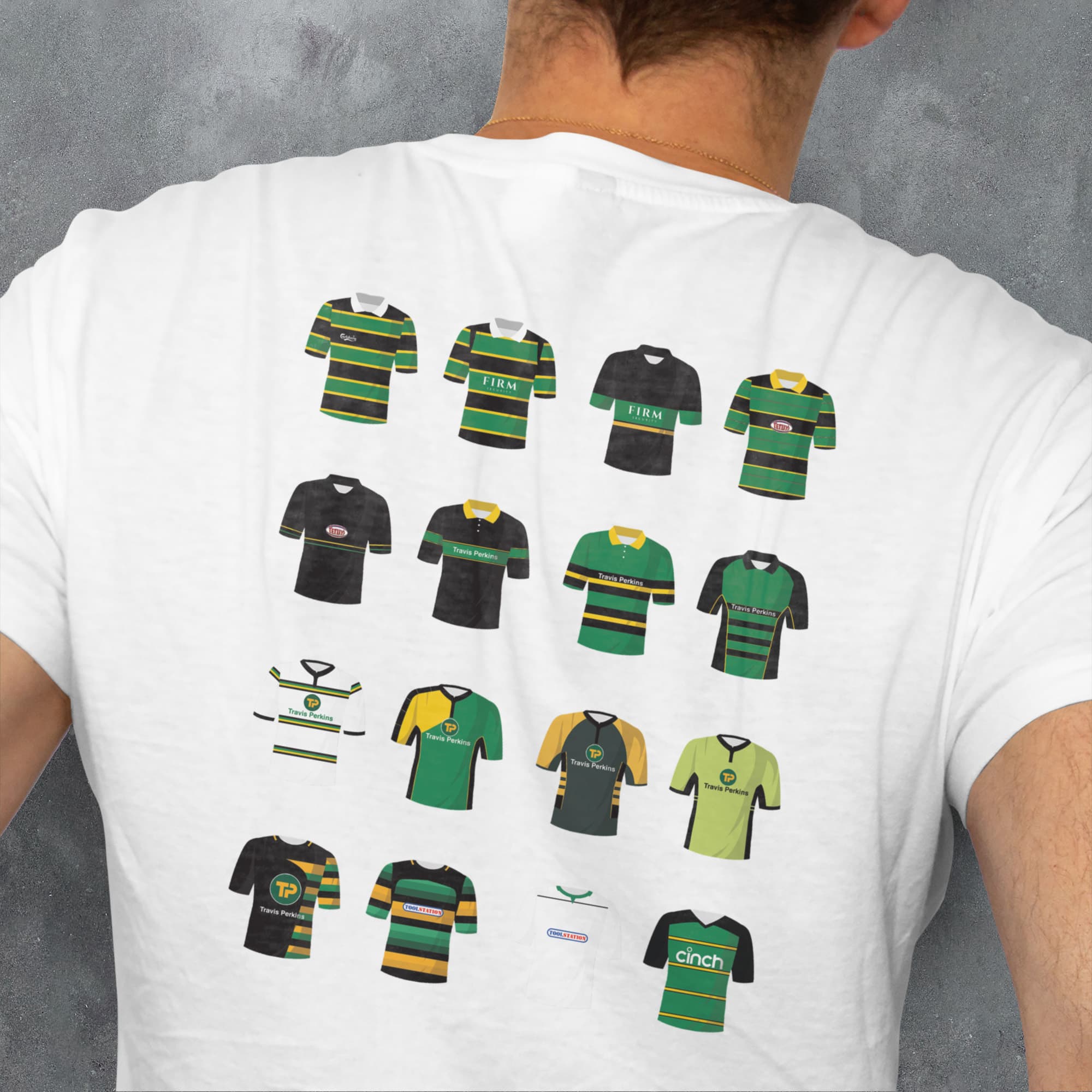 Northampton Rugby Union Classic Kits T-Shirt