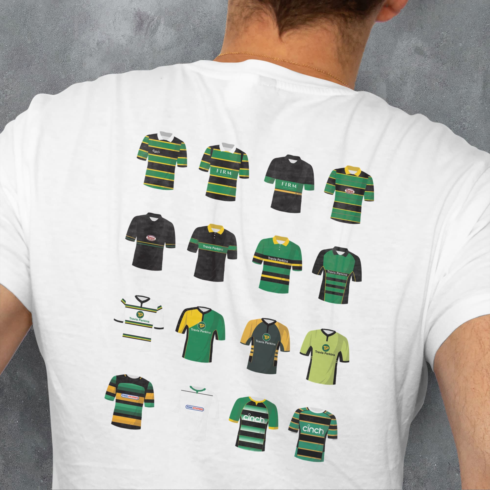 Northampton Rugby Union Classic Kits T-Shirt
