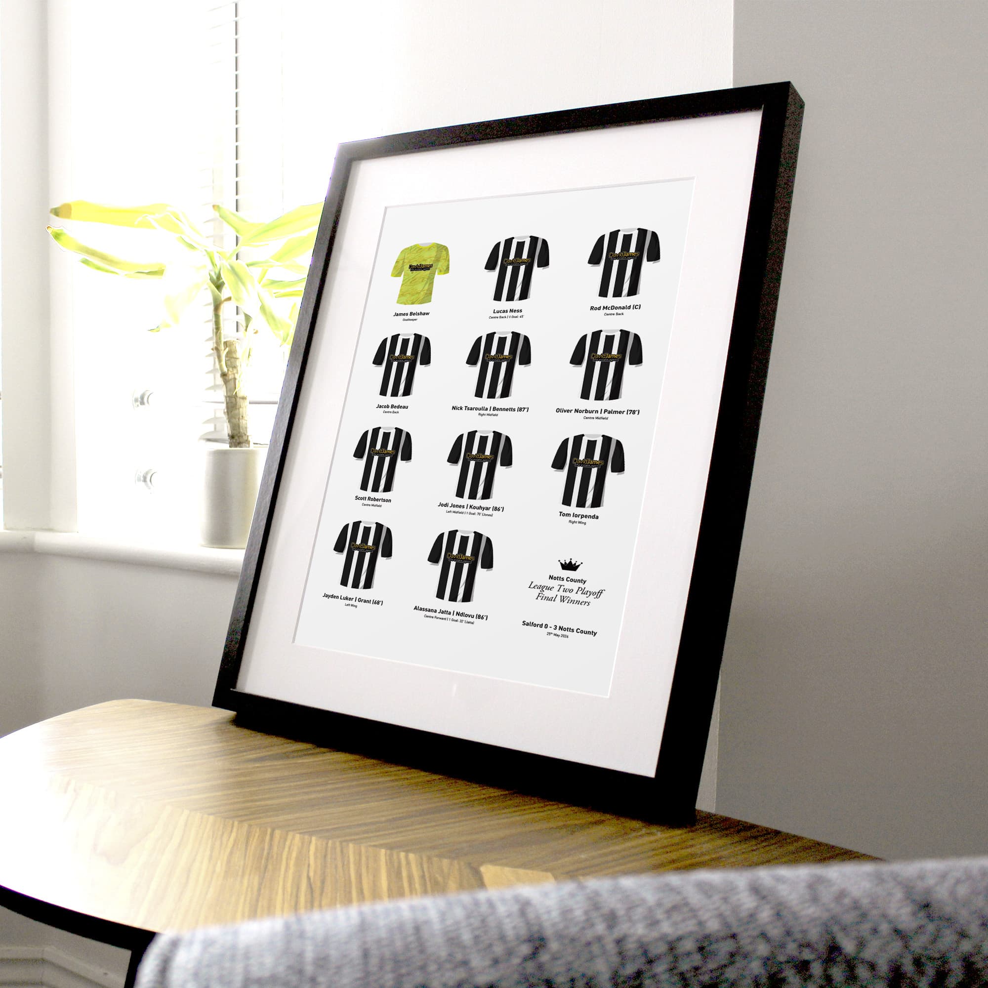 Notts County 2026 League Two Playoff Winners Football Team Print