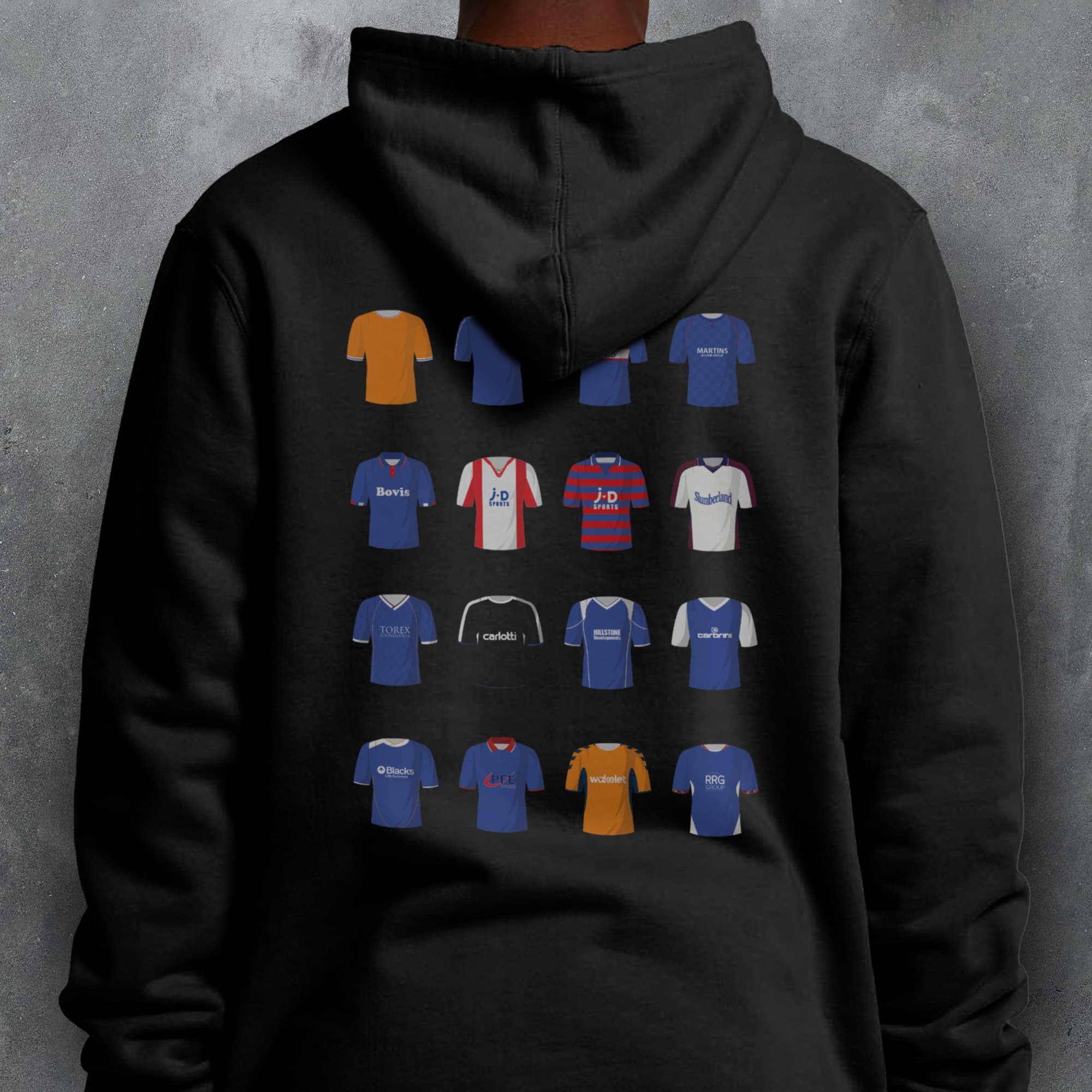 Oldham Classic Kits Football Hoodie