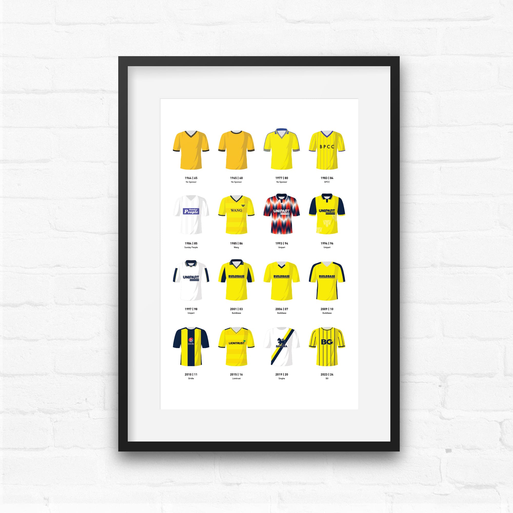 Oxford Classic Kits Football Team Print