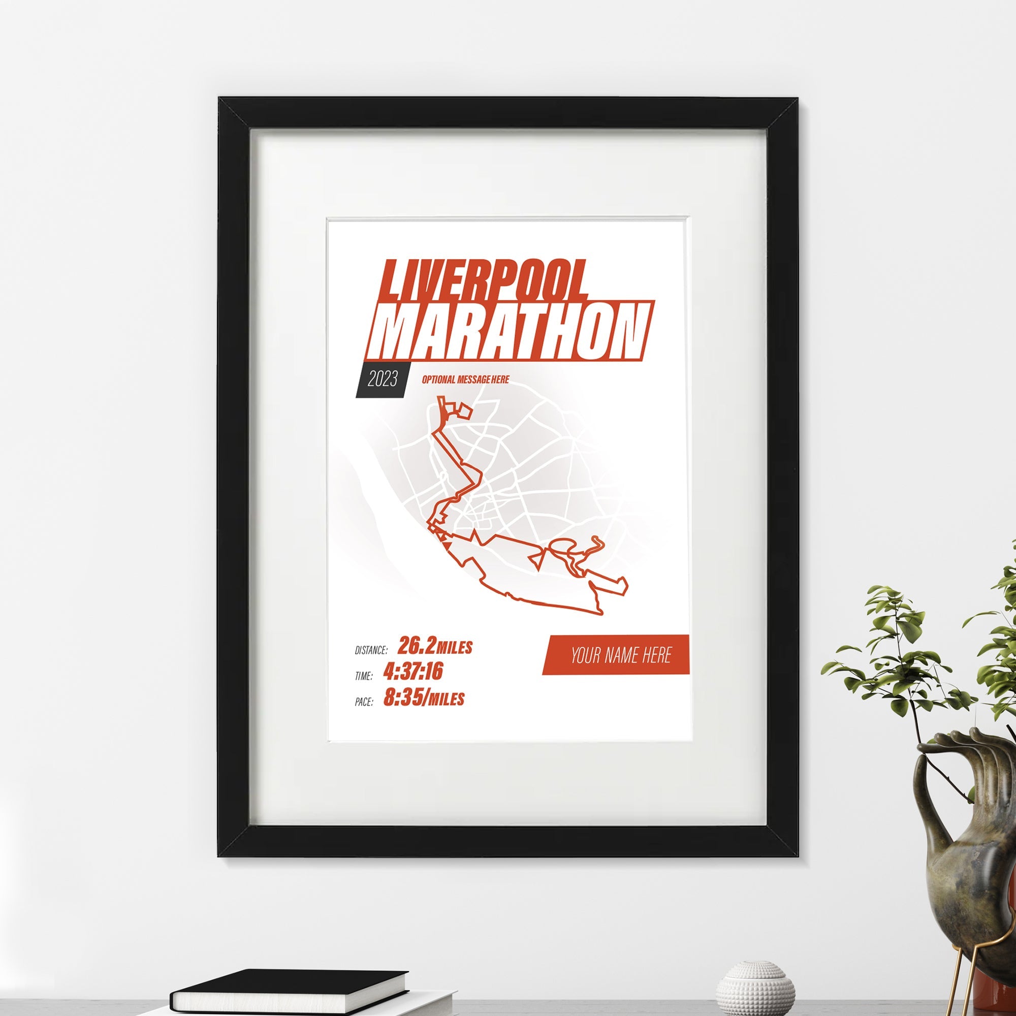 PERSONALISED 'Amazing Pace' Liverpool Marathon Finishers Print Good Team On Paper