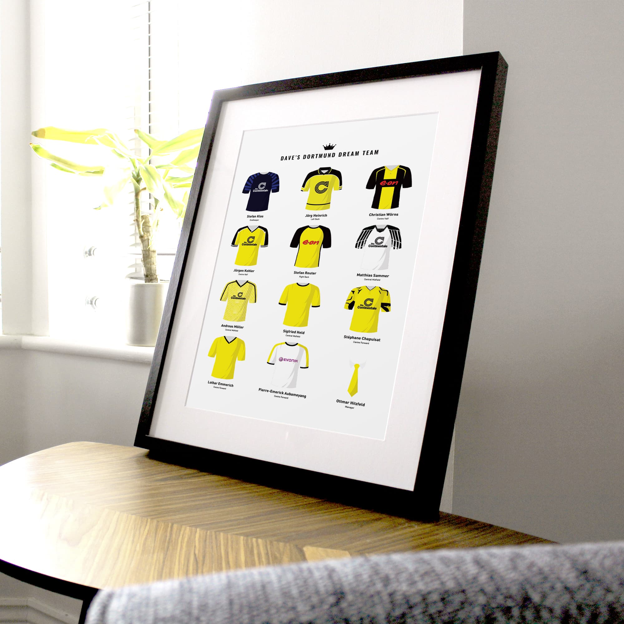 PERSONALISED Dortmund Dream Team Football Print Good Team On Paper
