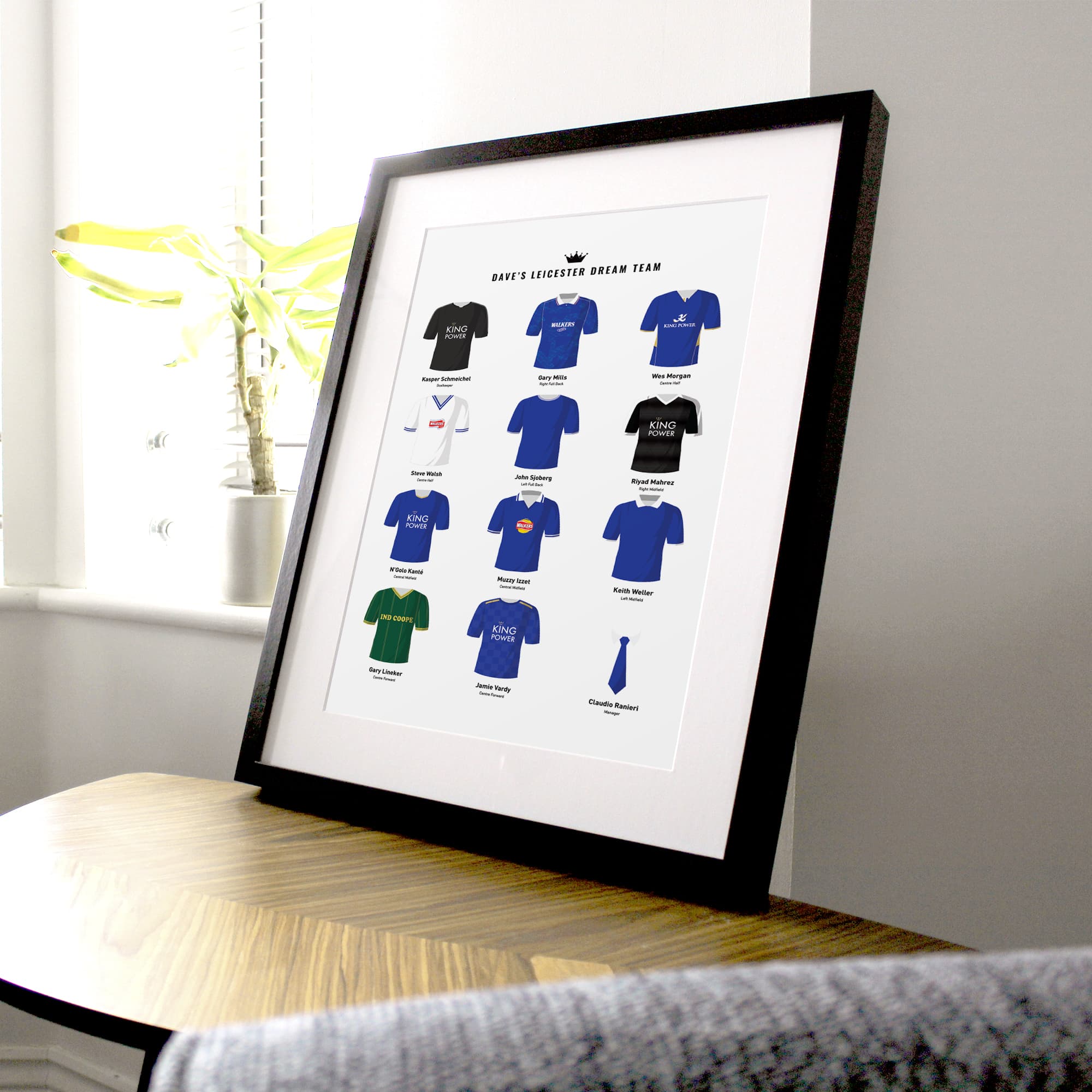 PERSONALISED Leicester Dream Team Football Print Good Team On Paper