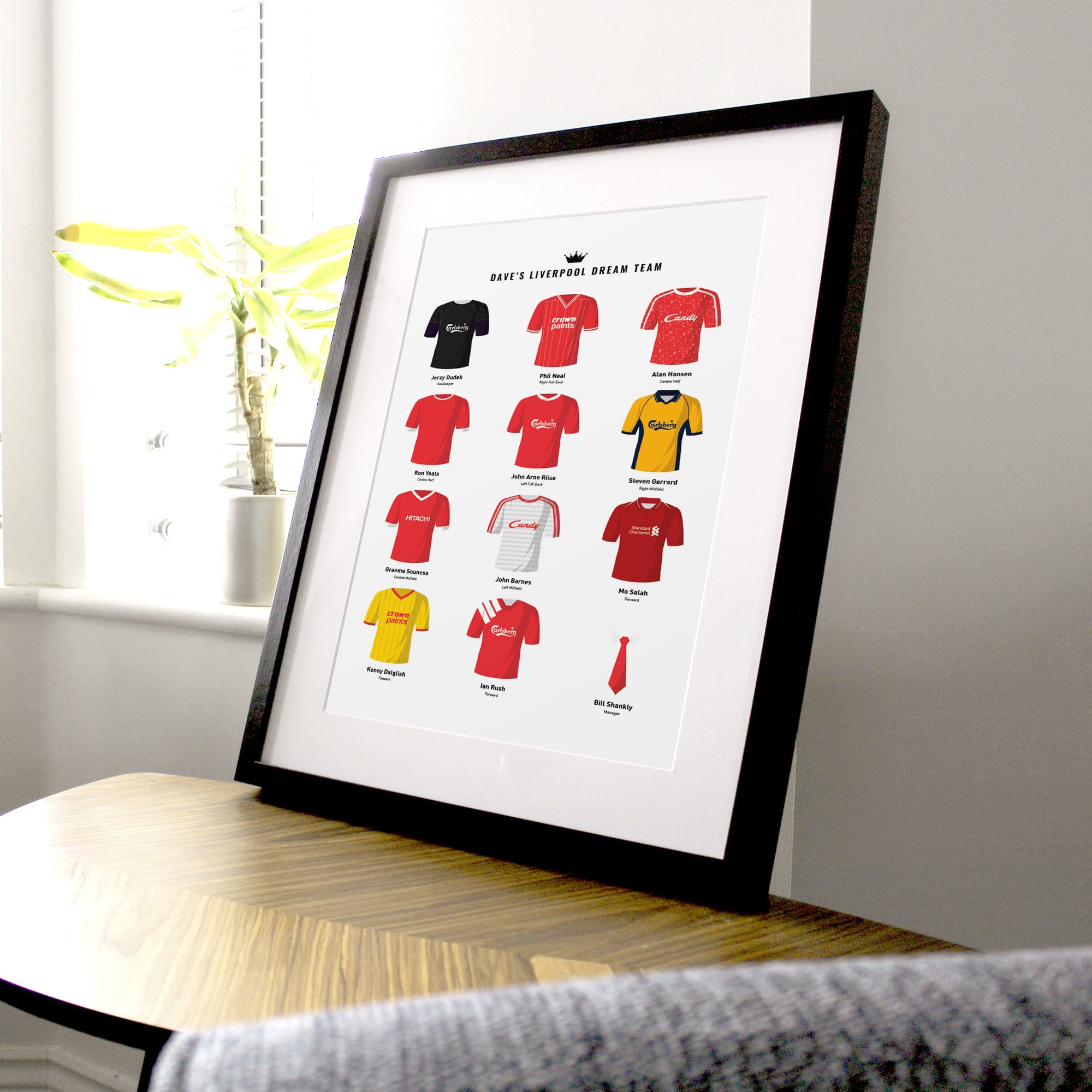 PERSONALISED Liverpool Dream Team Football Print Good Team On Paper