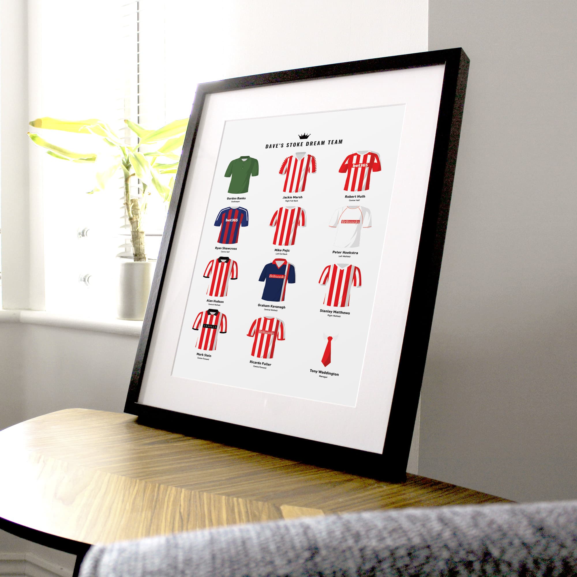 PERSONALISED Stoke Dream Team Football Print Good Team On Paper