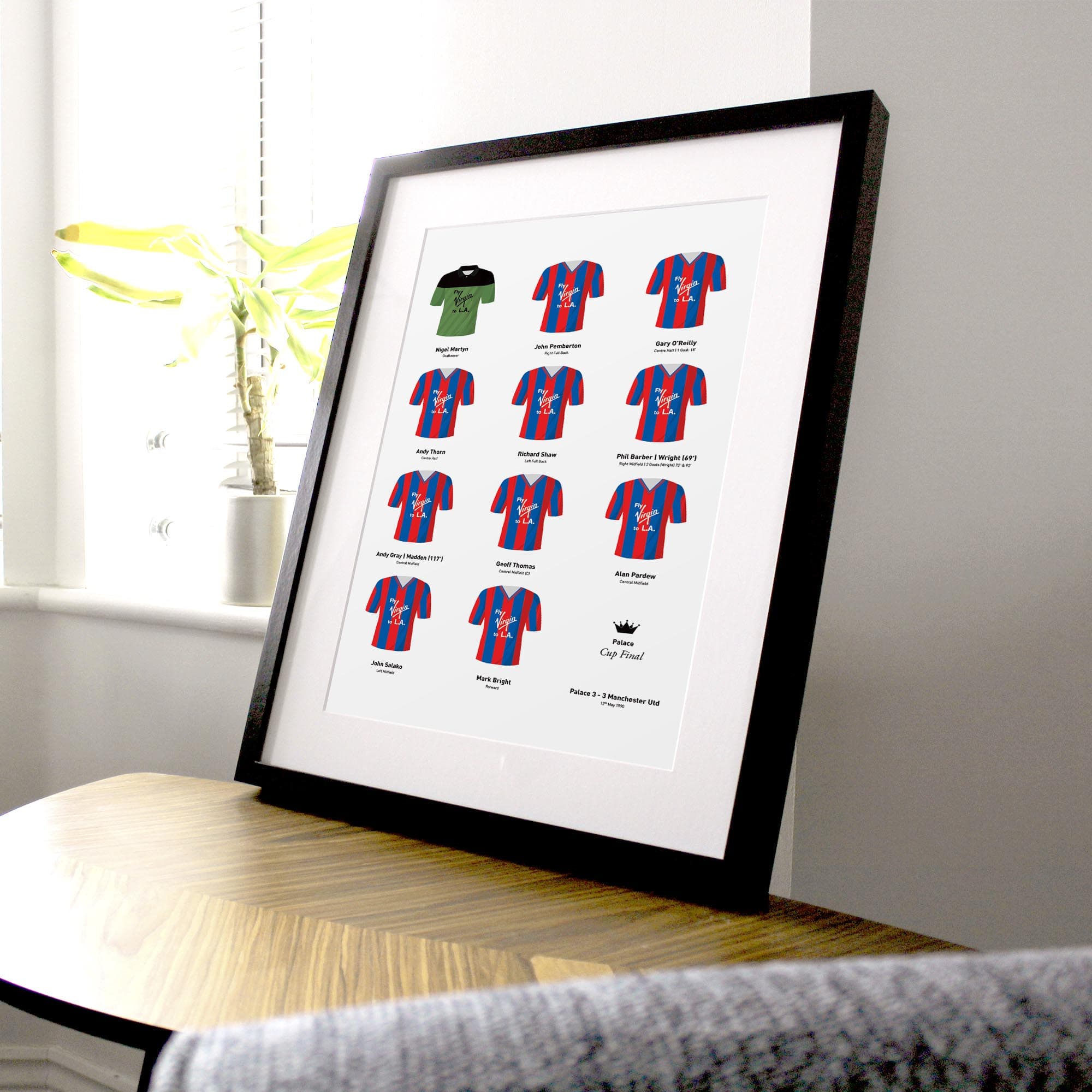 Palace 1990 Cup Final Football Team Print Good Team On Paper
