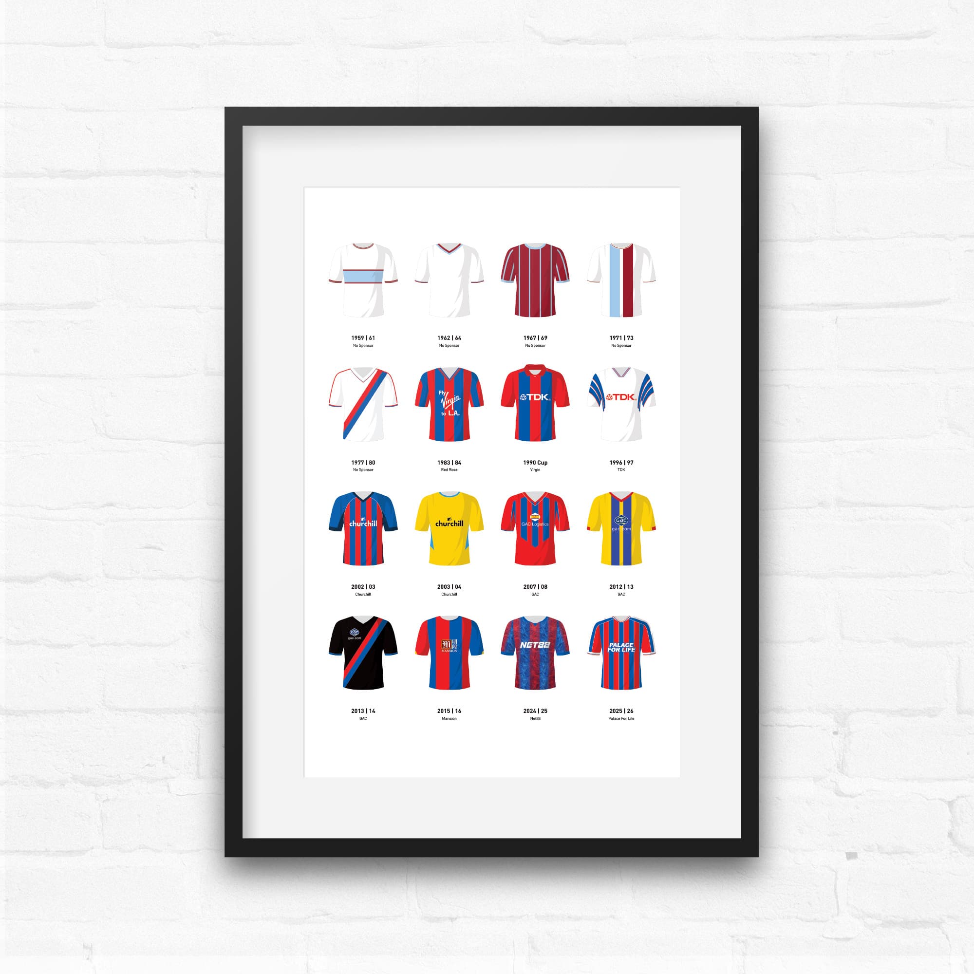 Palace Classic Kits Football Team Print