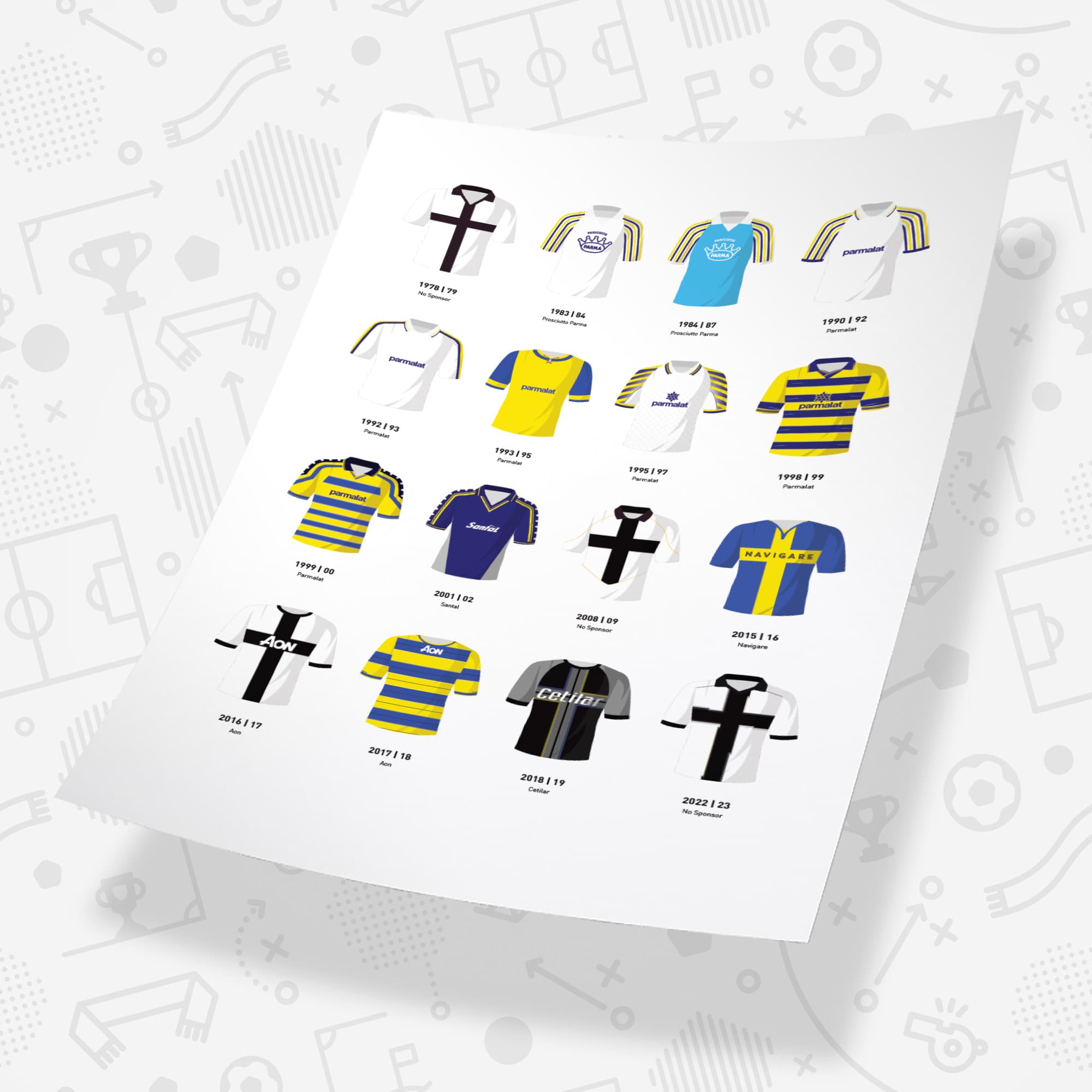 Parma Classic Kits Football Team Print Good Team On Paper