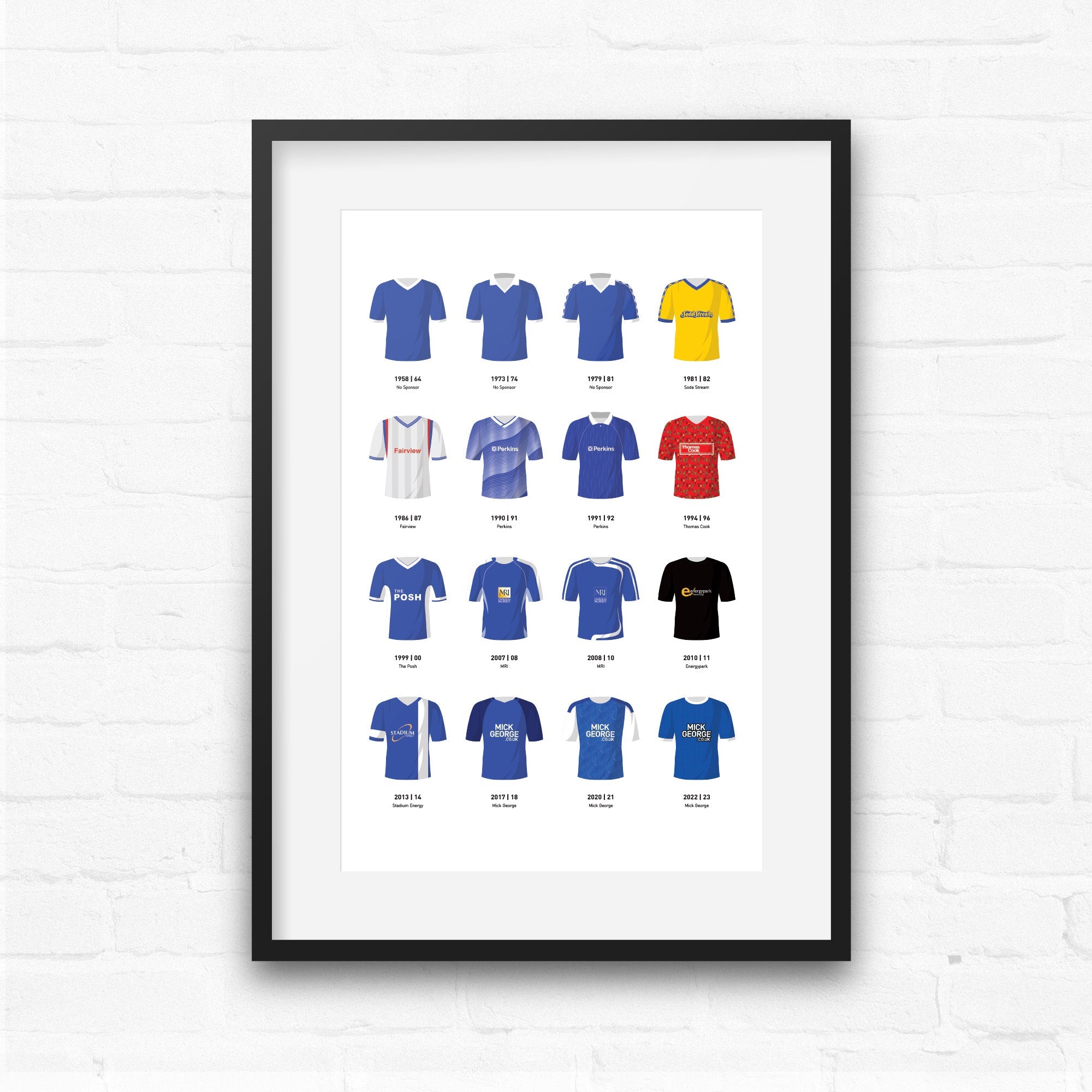 Peterborough Classic Kits Football Team Print Good Team On Paper