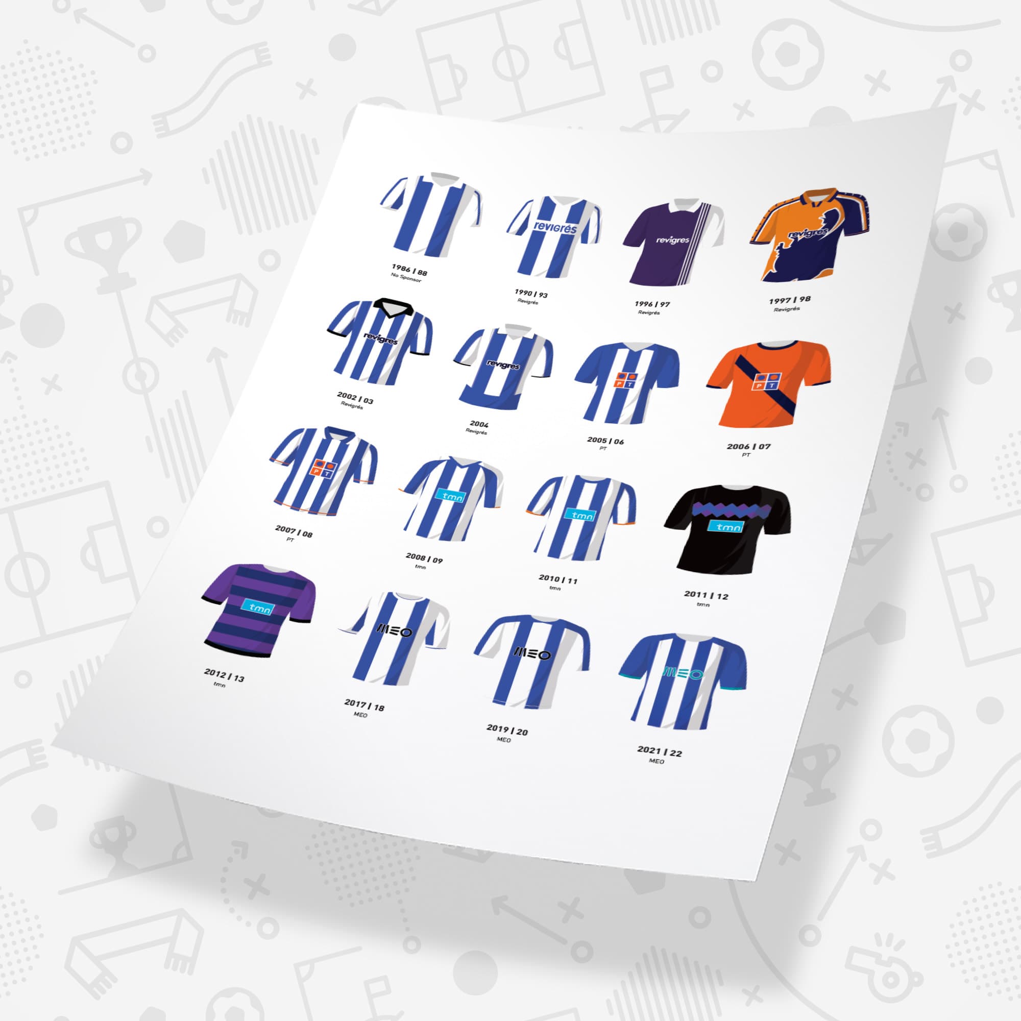 Porto Classic Kits Football Team Print Good Team On Paper