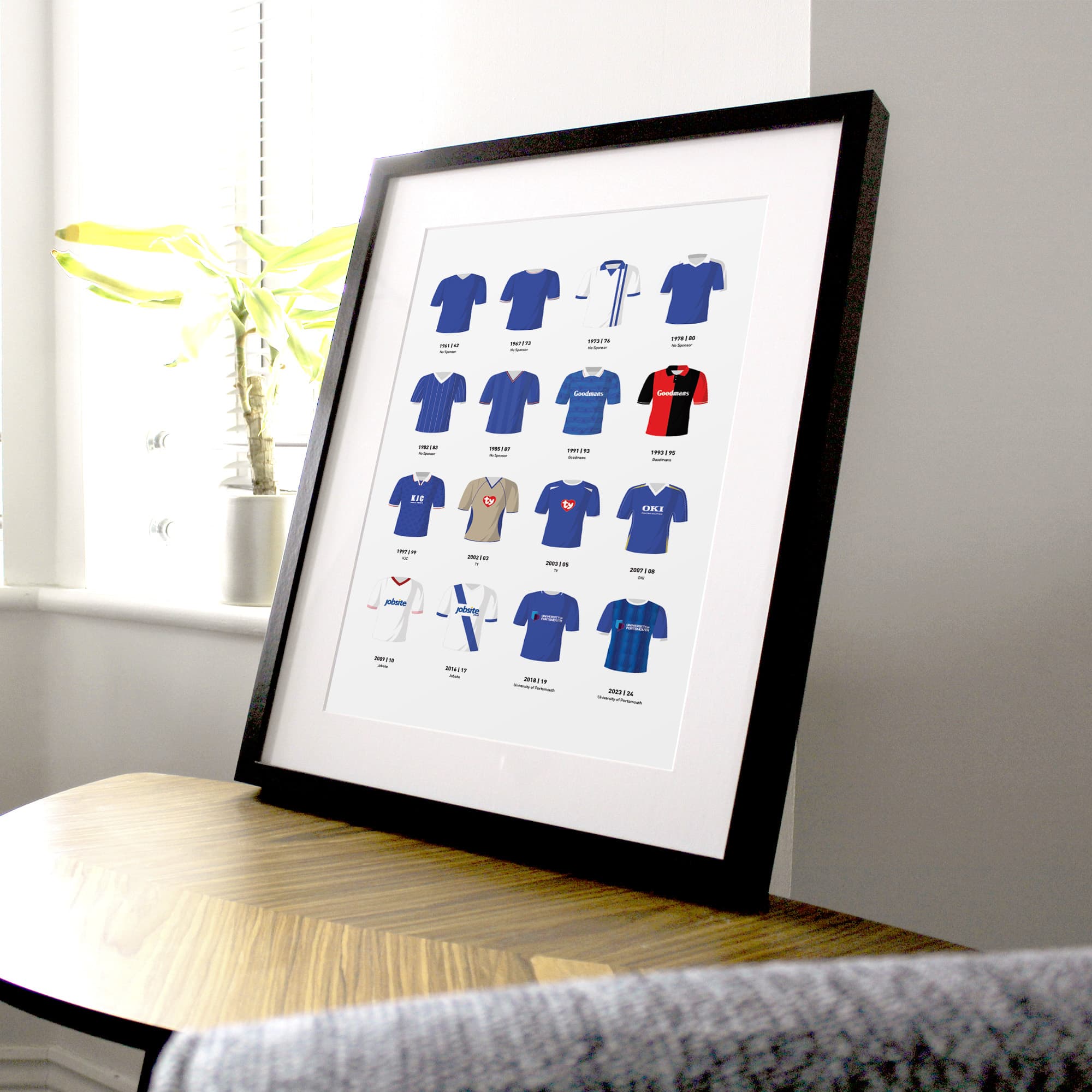 Portsmouth Classic Kits Football Team Print