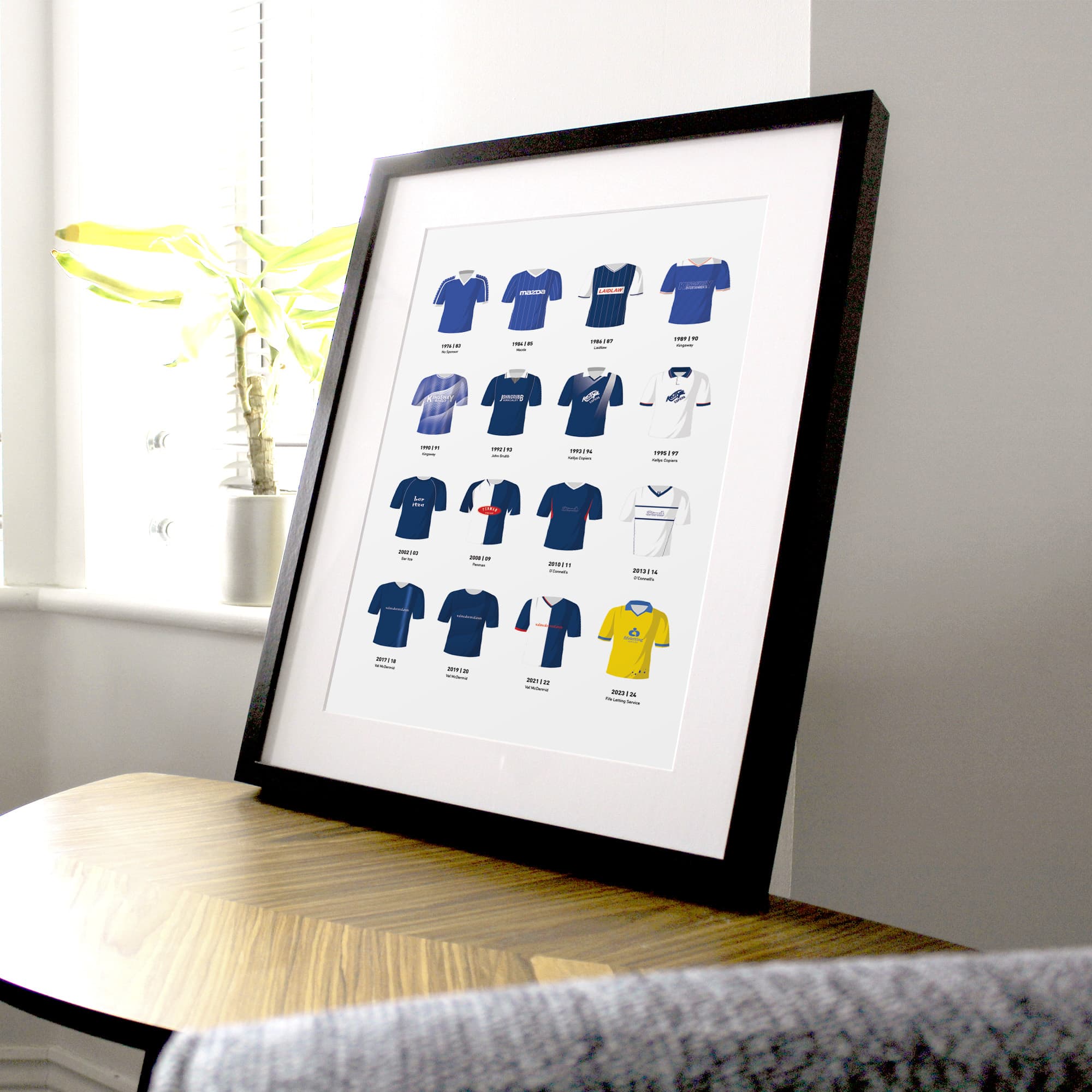 Raith Classic Kits Football Team Print