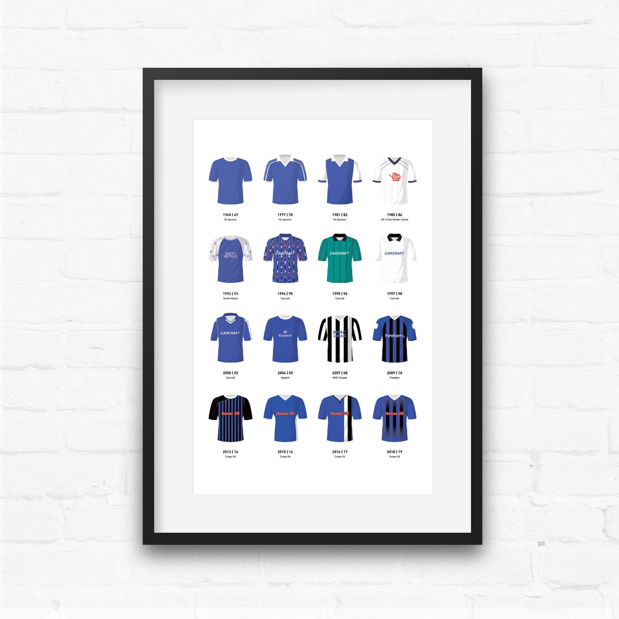 Rochdale Classic Kits Football Team Print Good Team On Paper