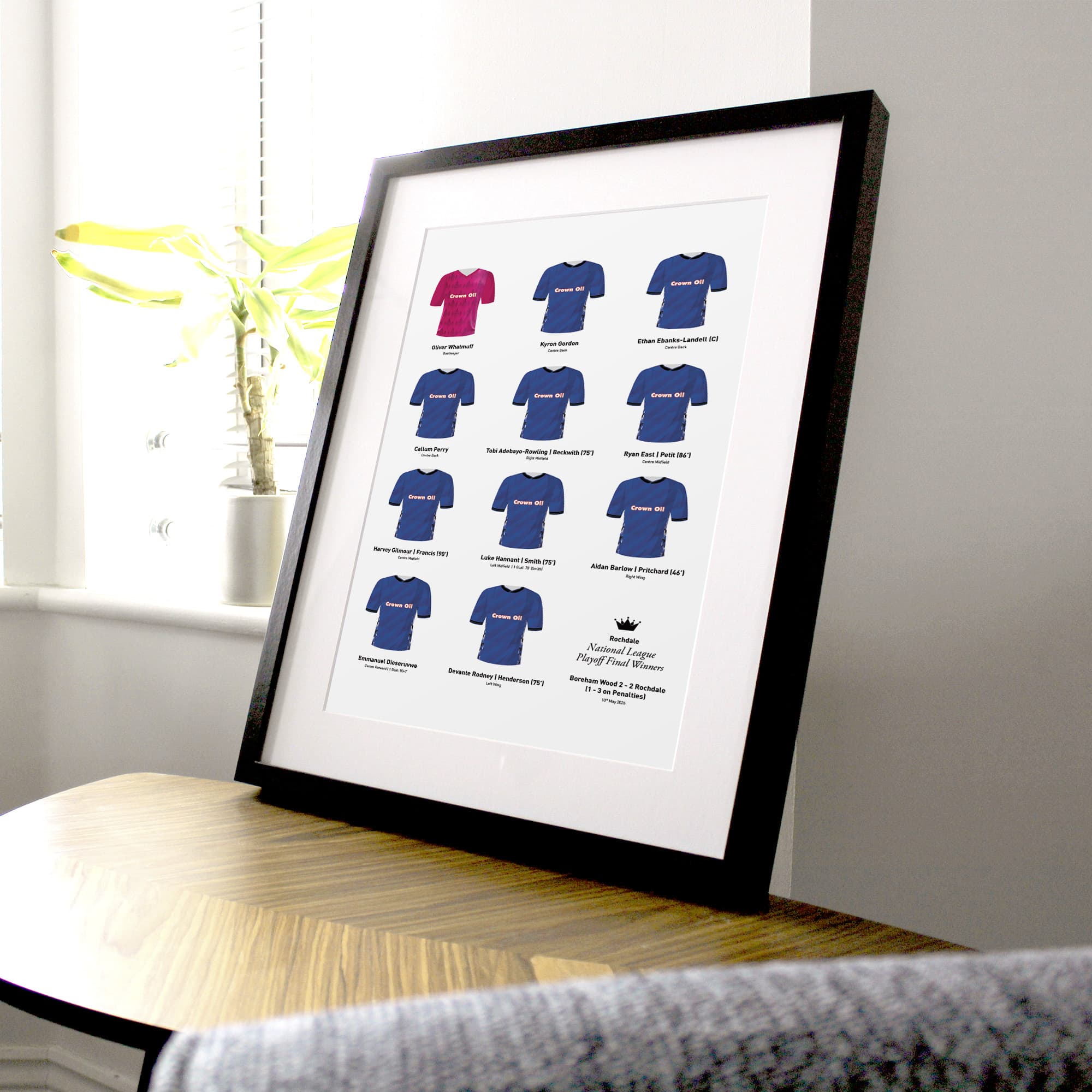 Rochdale 2026 National League Playoff Winners Team Print