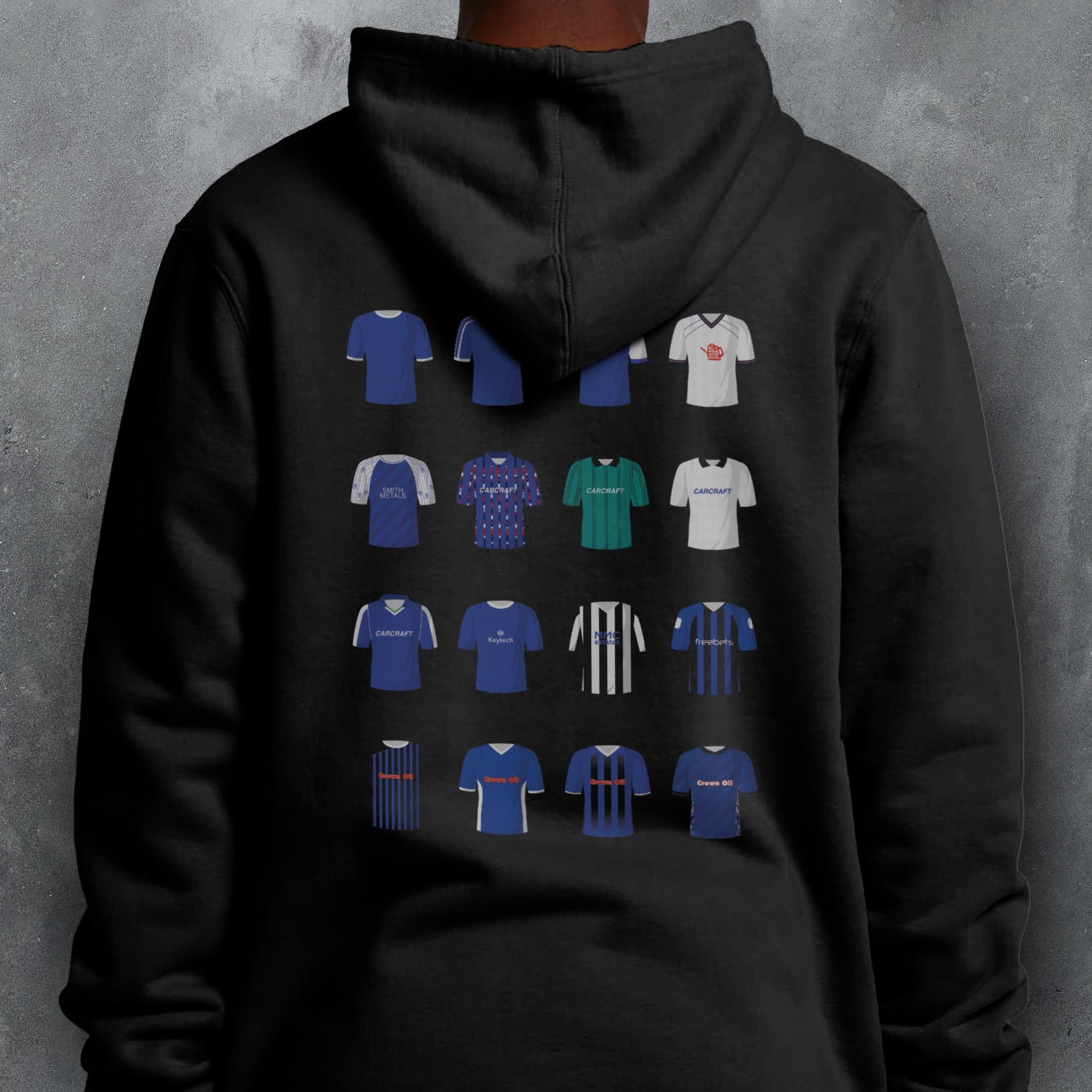 Rochdale Classic Kits Football Hoodie