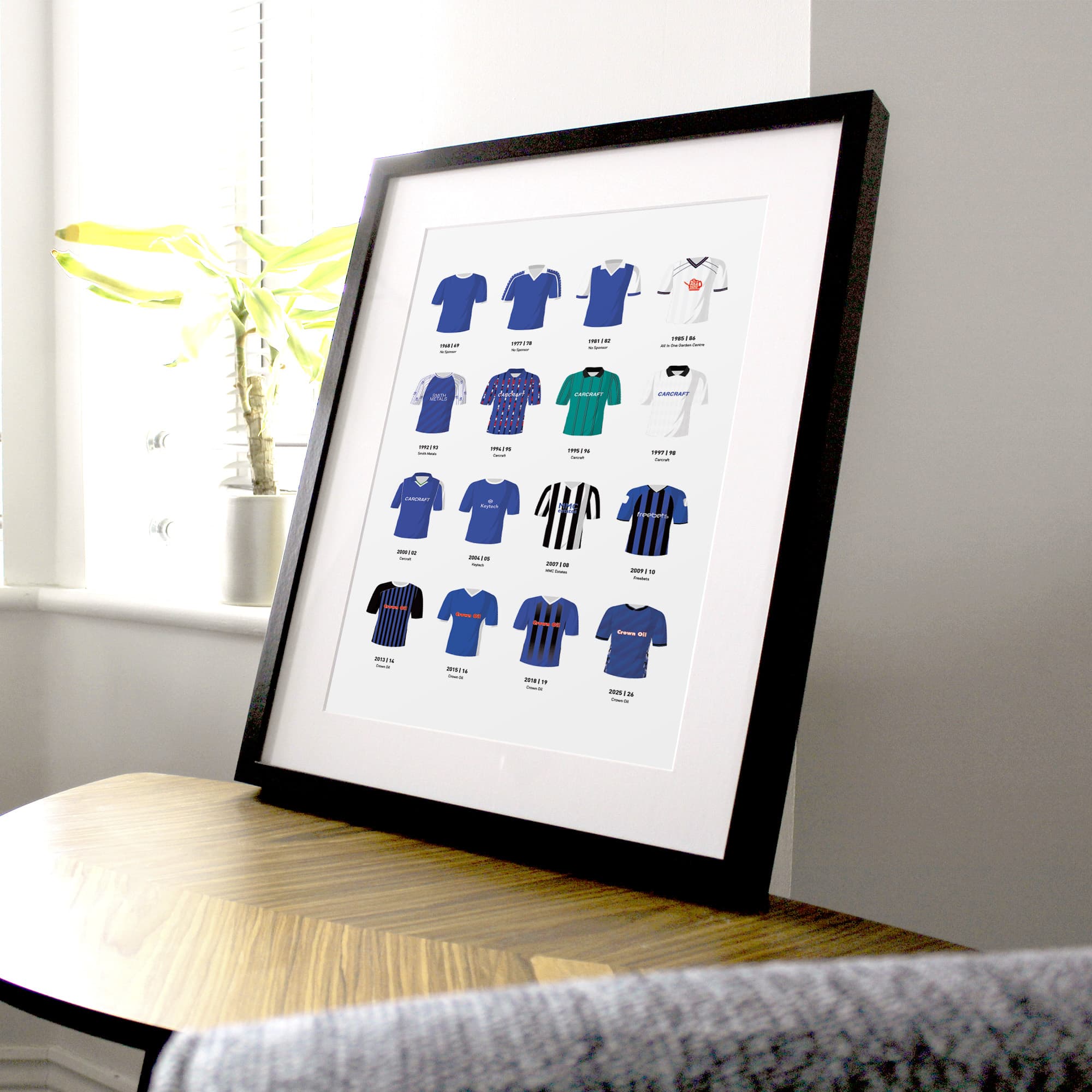 Rochdale Classic Kits Football Team Print