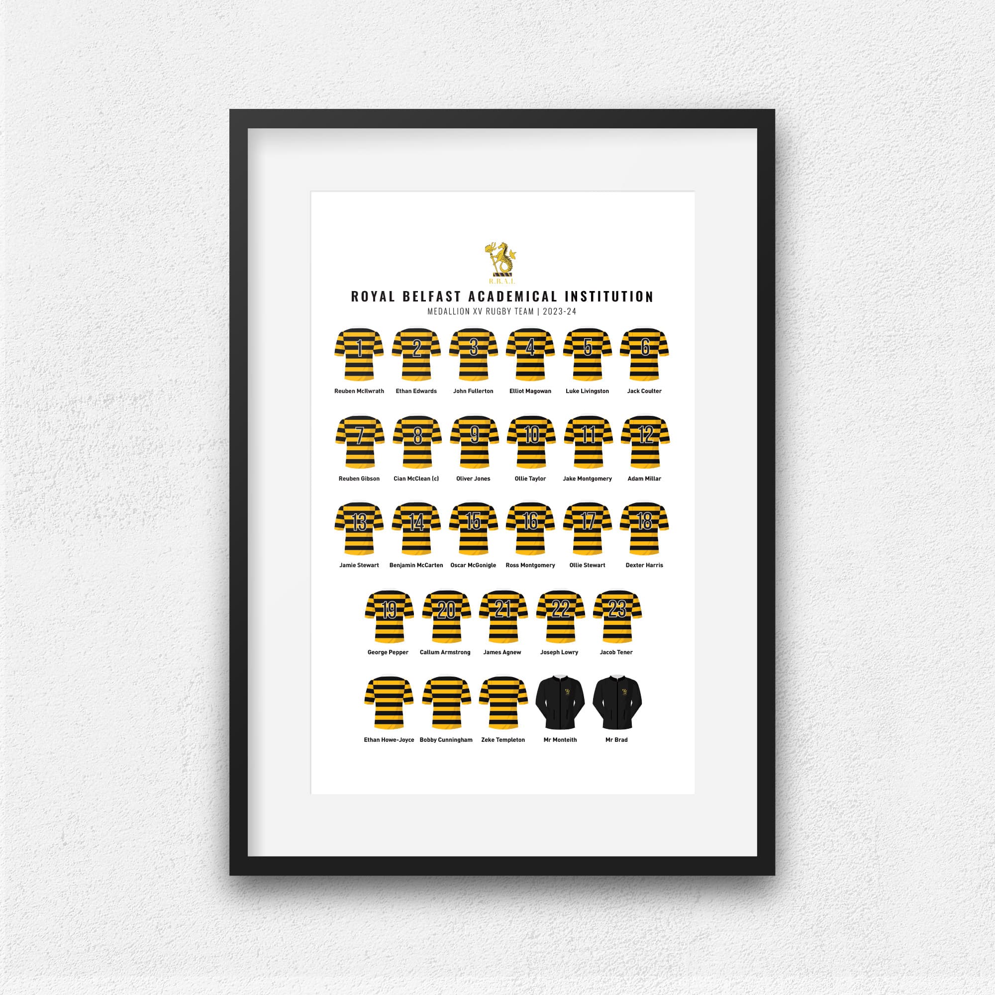 Royal Belfast Rugby Team Print