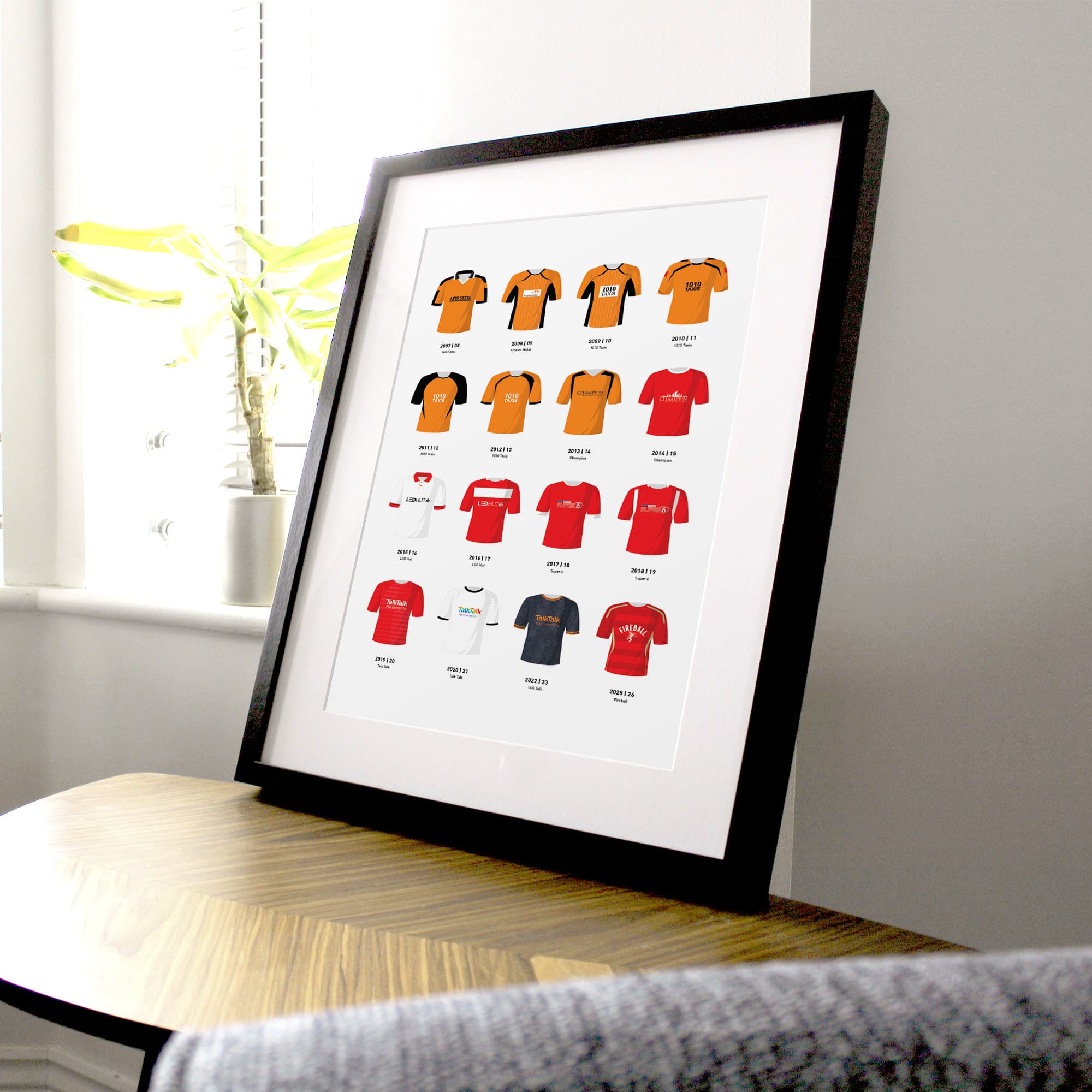 Salford Classic Kits Football Team Print