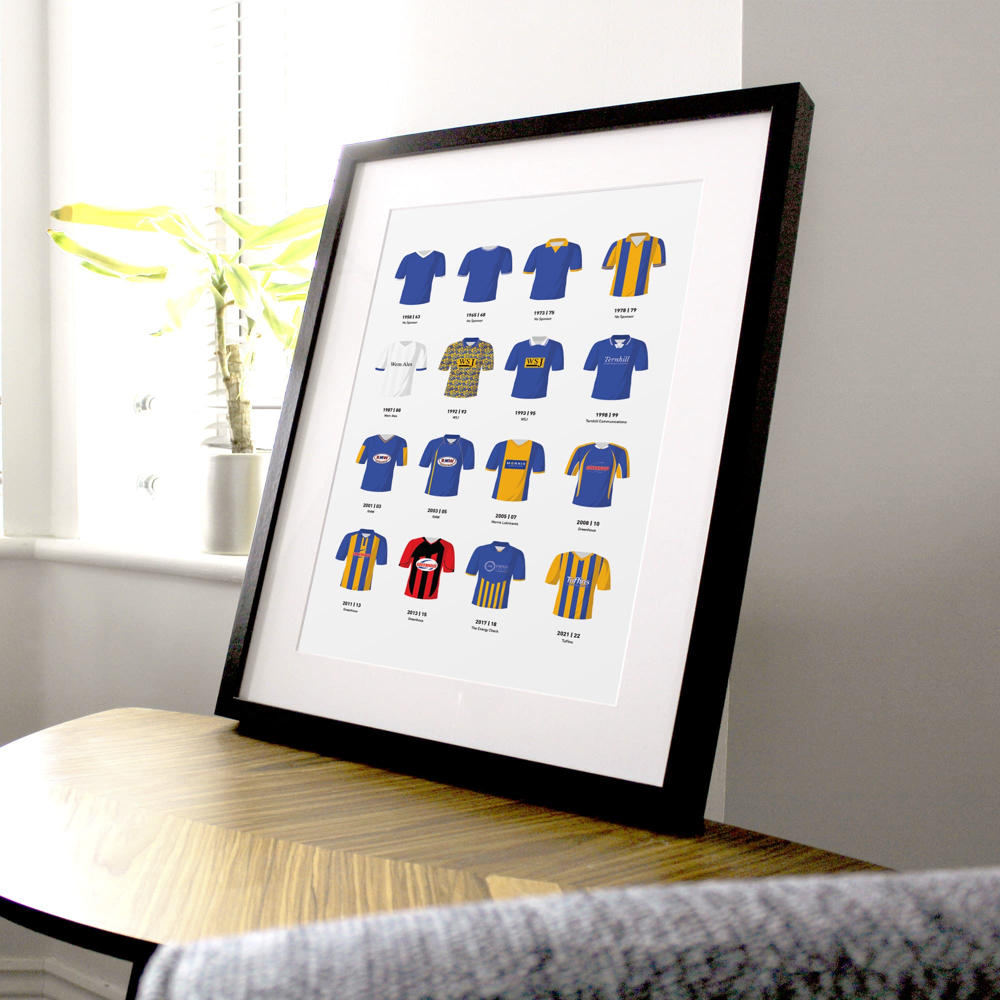 Shrewsbury Classic Kits Football Team Print Good Team On Paper