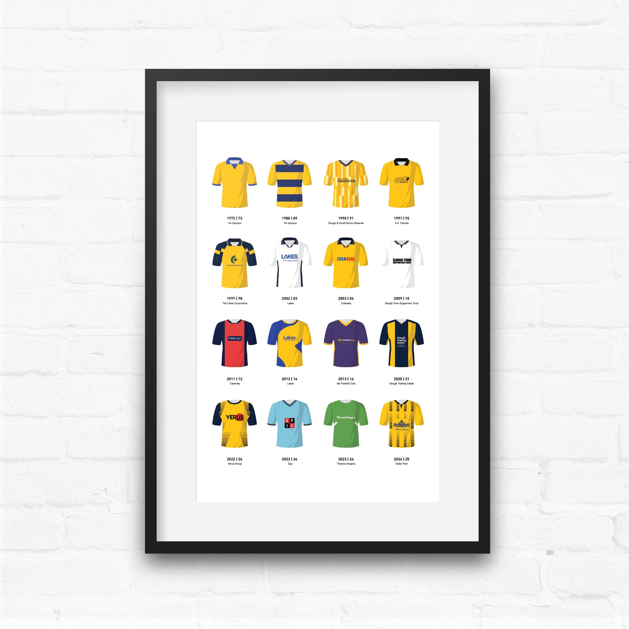 Slough Classic Kits Football Team Print