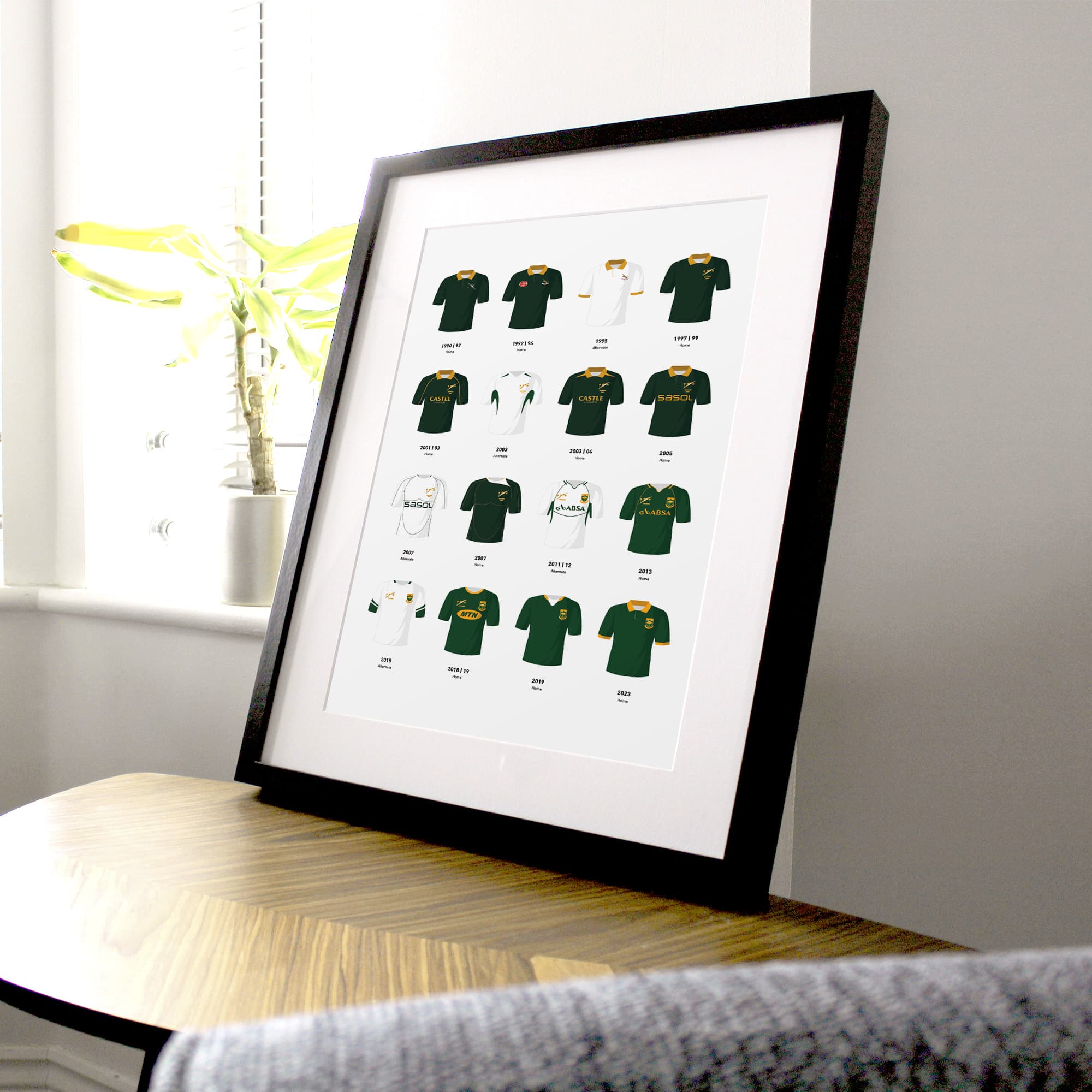 South Africa Classic Kits Rugby Union Team Print