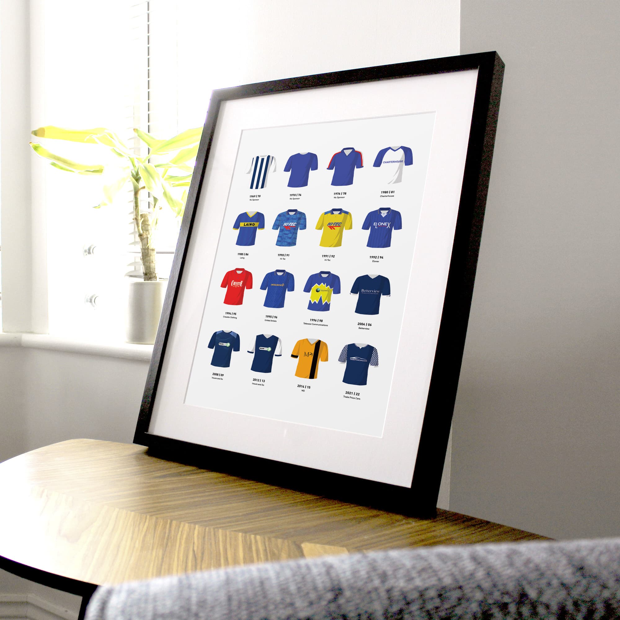 Southend Classic Kits Football Team Print Good Team On Paper