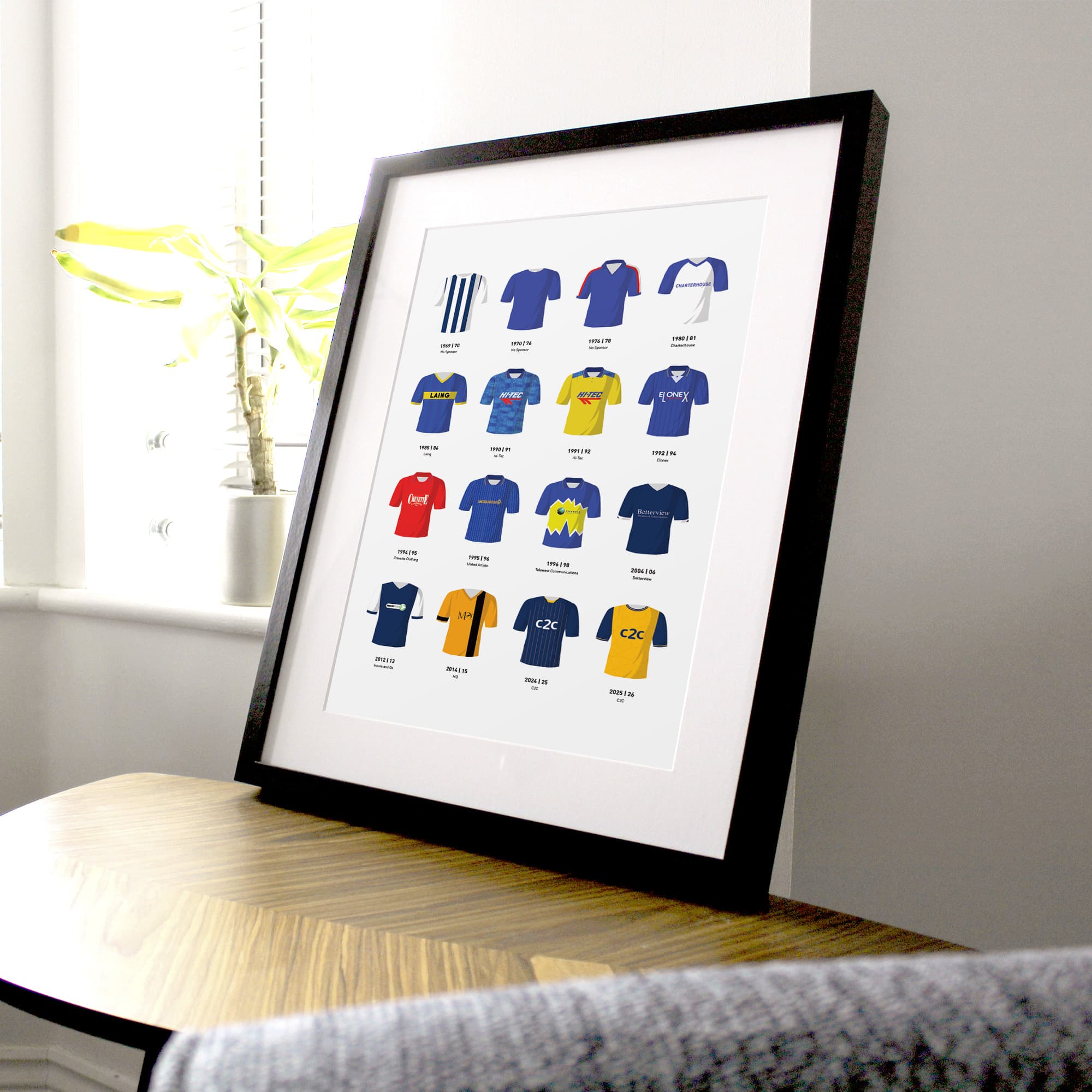 Southend Classic Kits Football Team Print