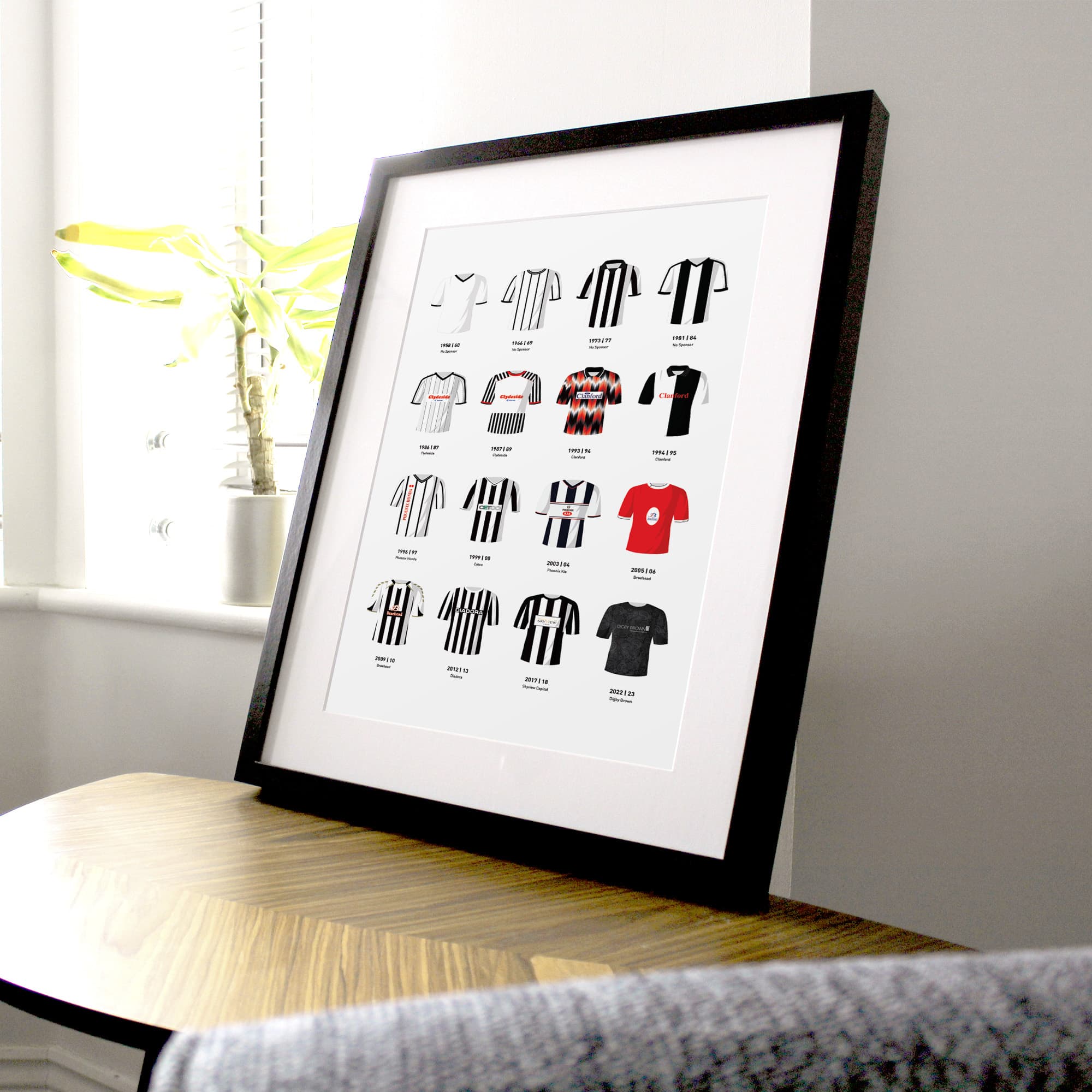 St Mirren Classic Kits Football Team Print