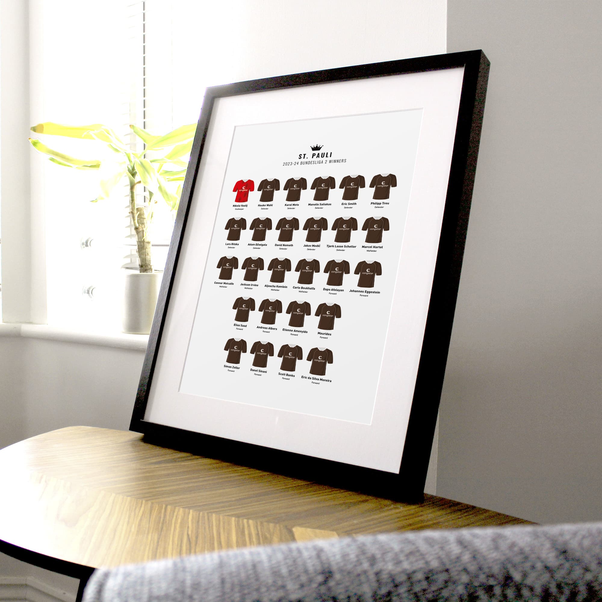 St Pauli 2024 Champions Football Team Print