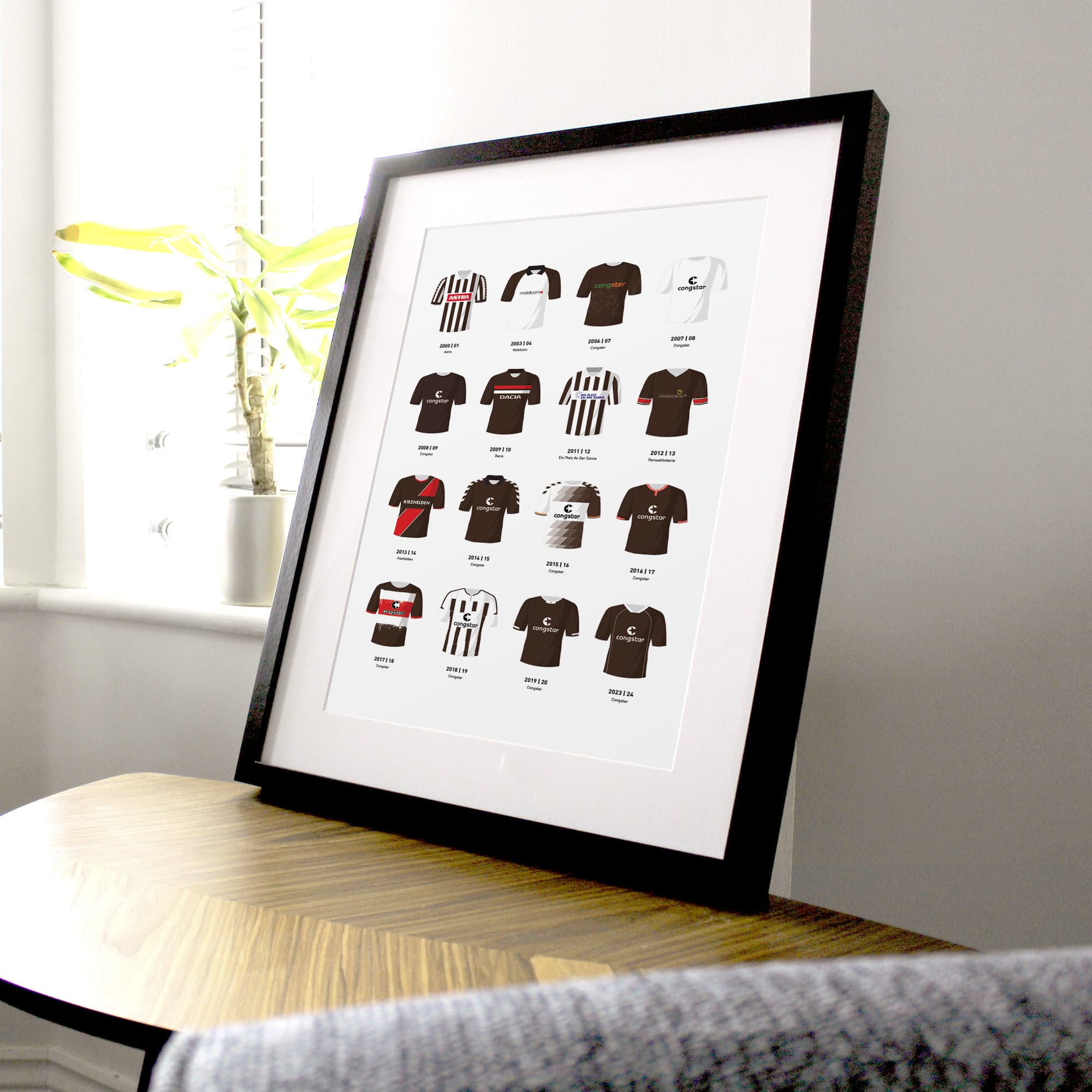 St Pauli Classic Kits Football Team Print