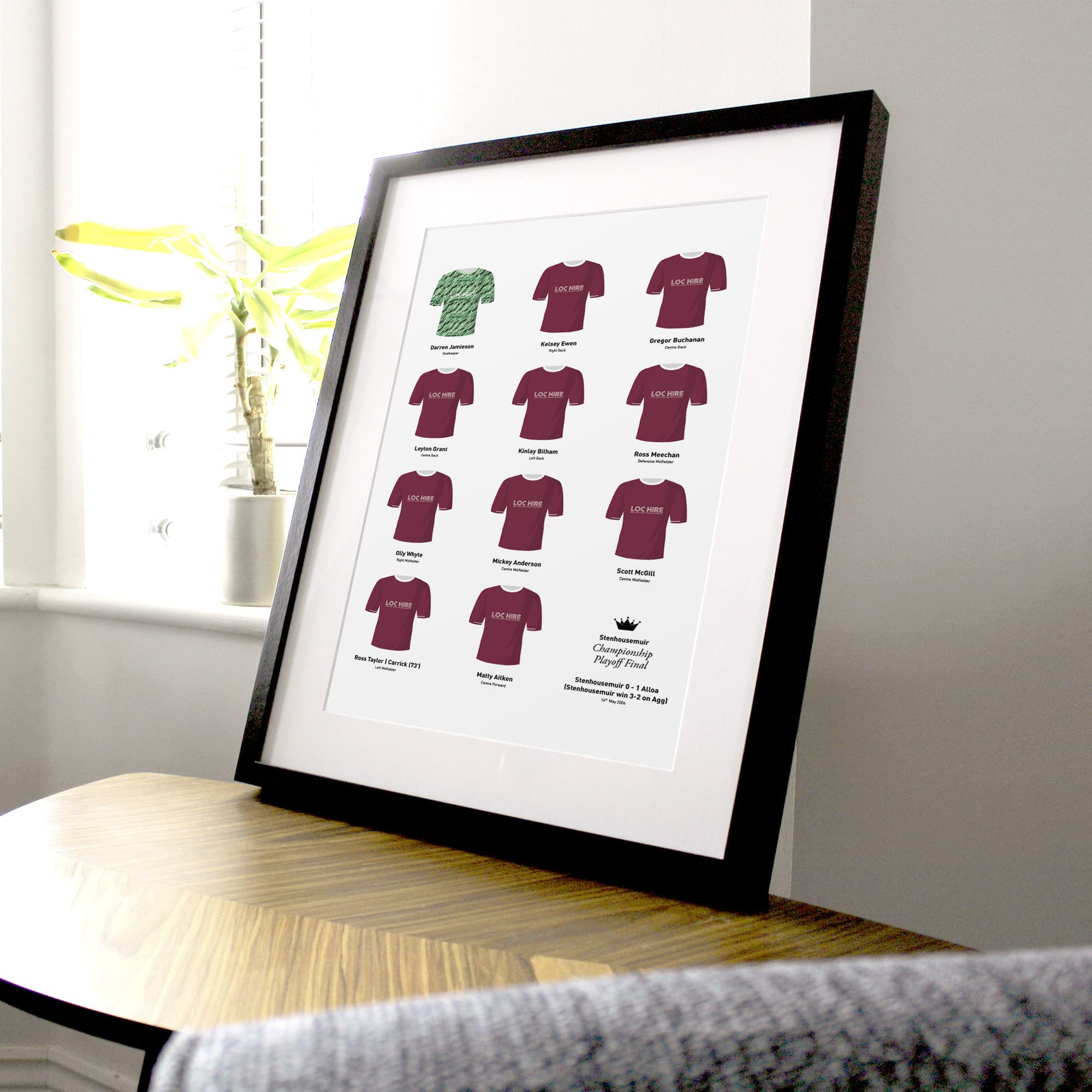 Stenhousemuir 2026 Scottish Championship Playoff Winners Football Team Print