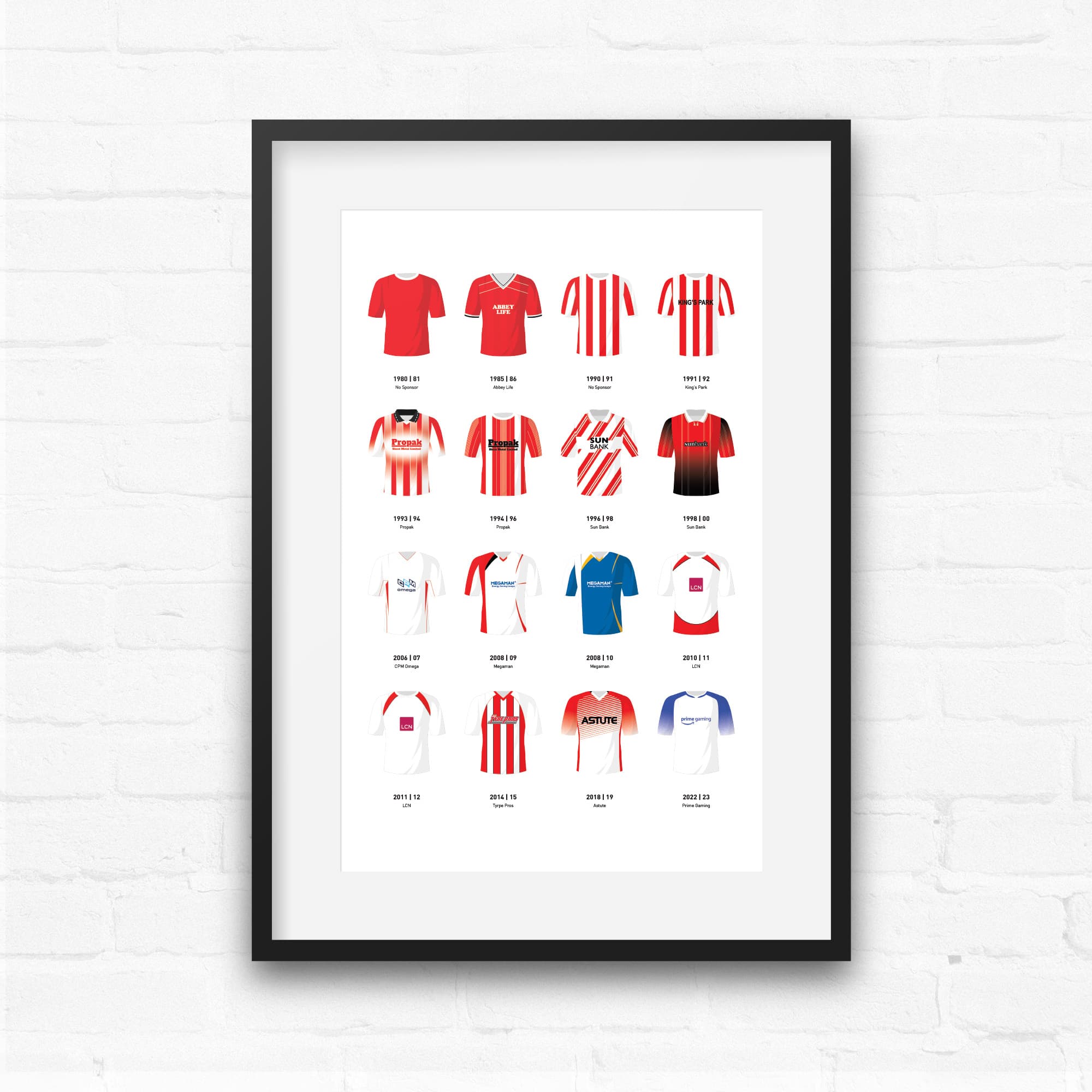 Stevenage Classic Kits Football Team Print Good Team On Paper