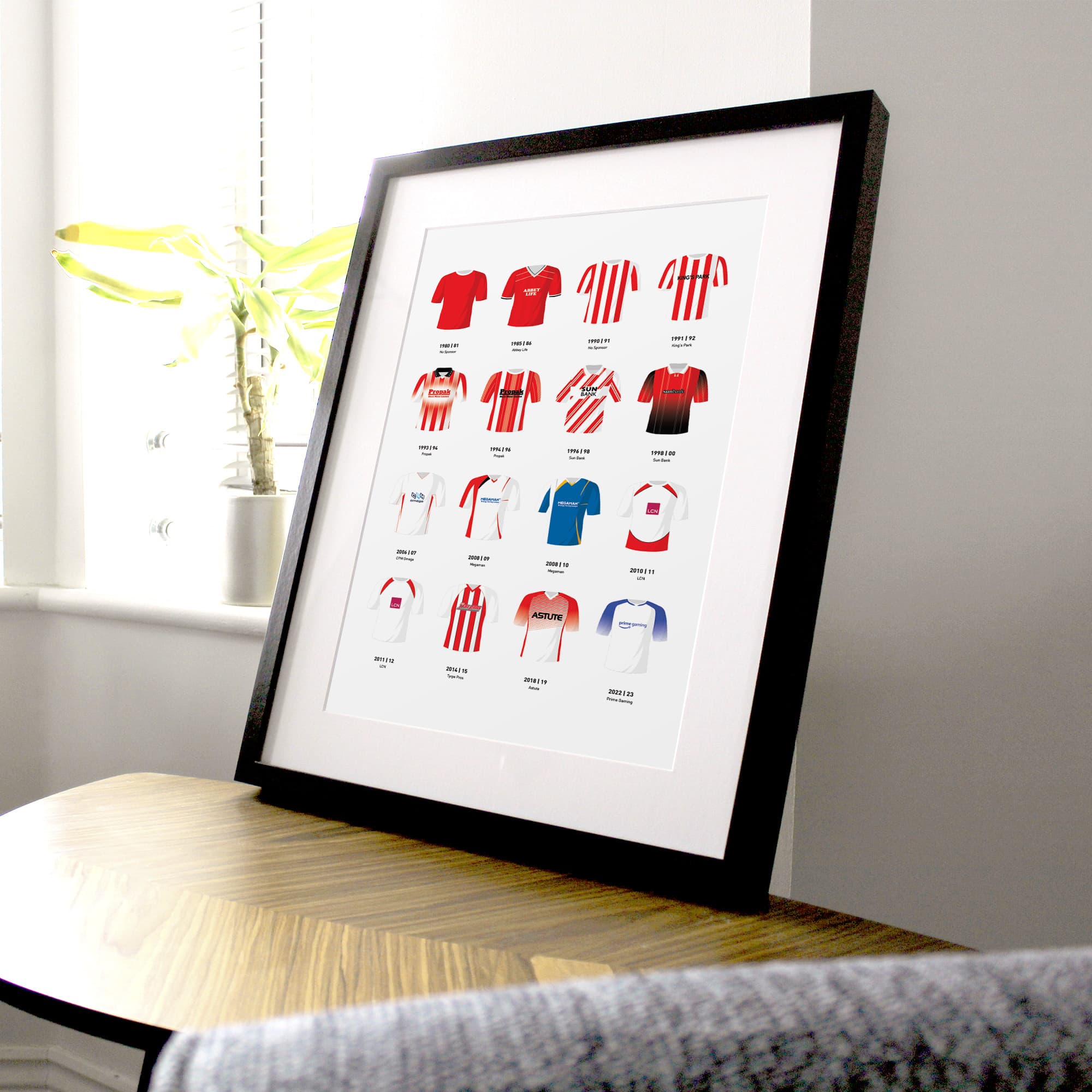 Stevenage Classic Kits Football Team Print Good Team On Paper