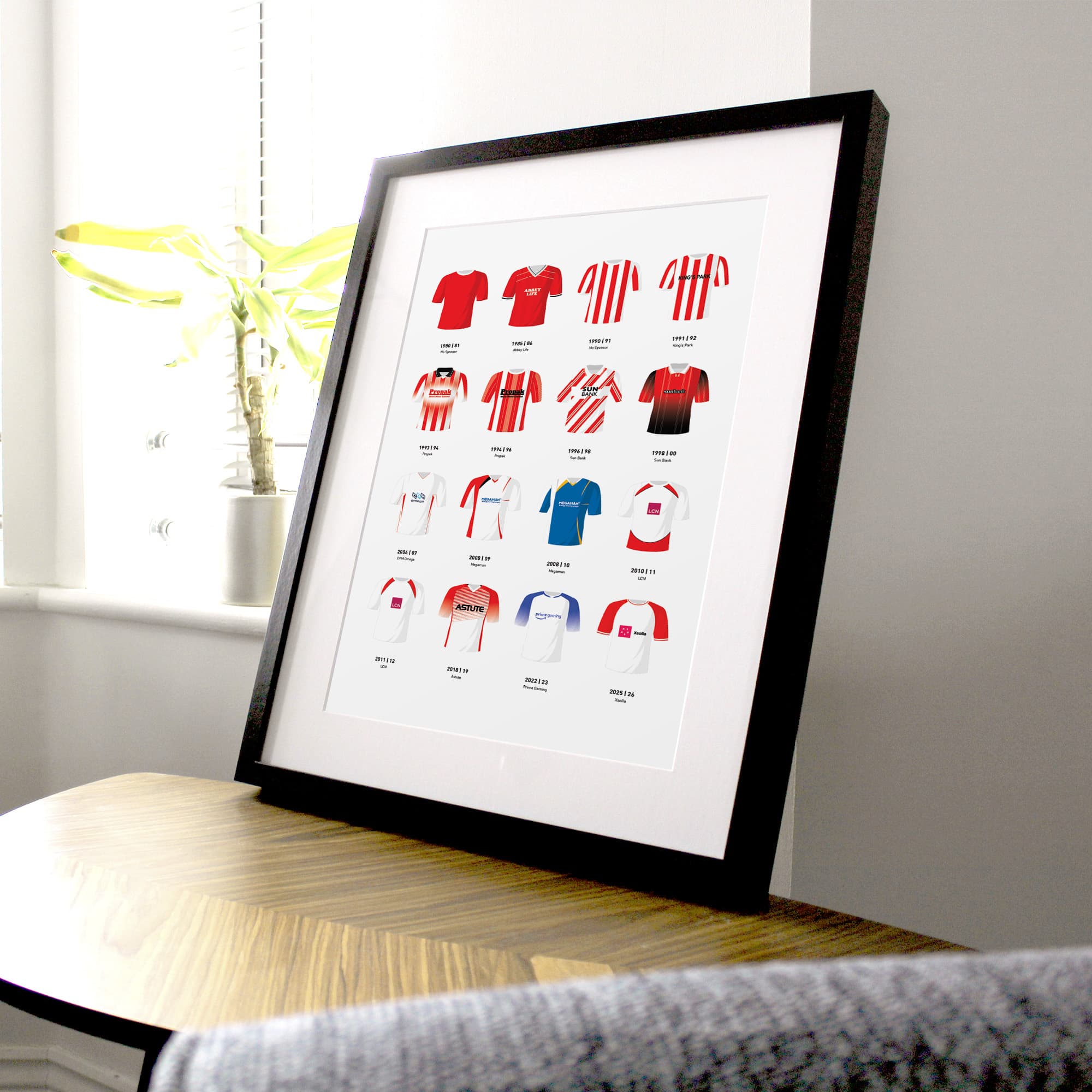 Stevenage Classic Kits Football Team Print