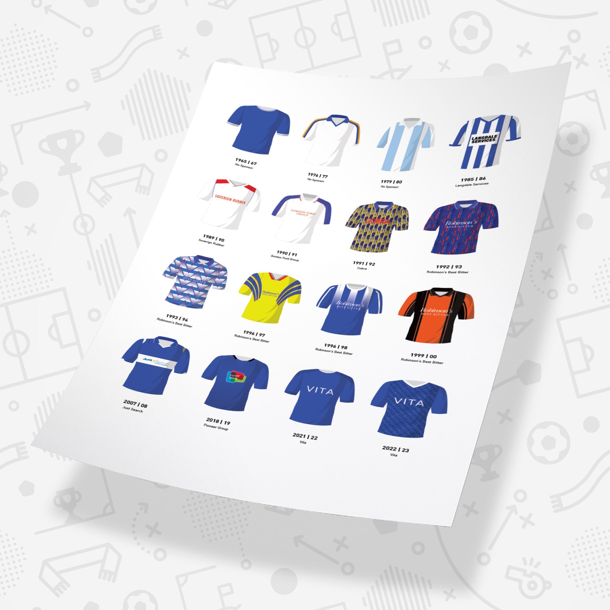 Stockport Classic Kits Football Team Print Good Team On Paper