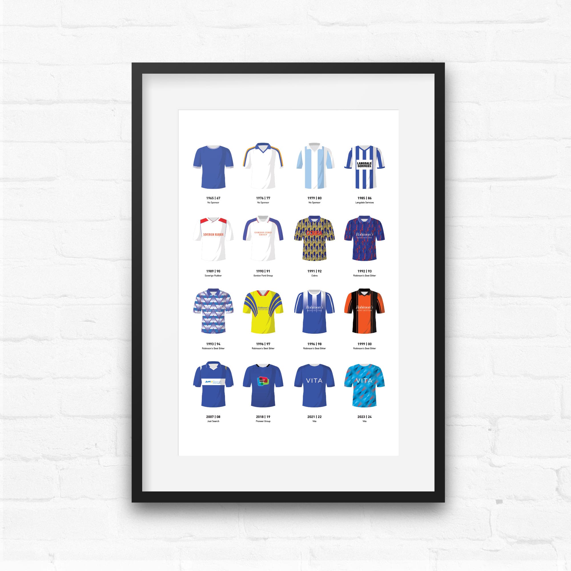 Stockport Classic Kits Football Team Print