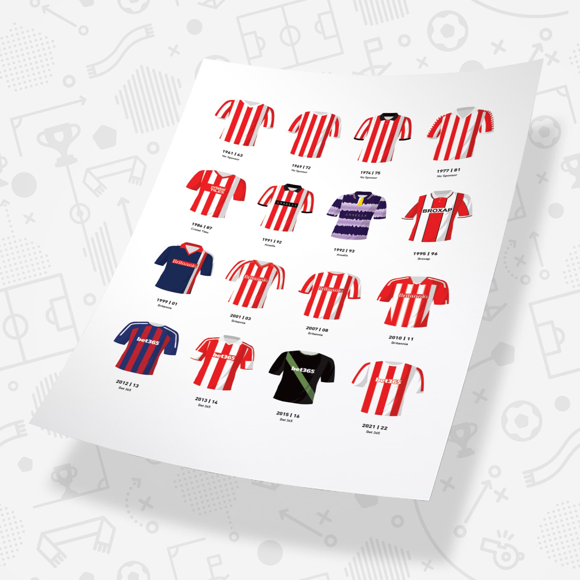 Stoke Classic Kits Football Team Print Good Team On Paper