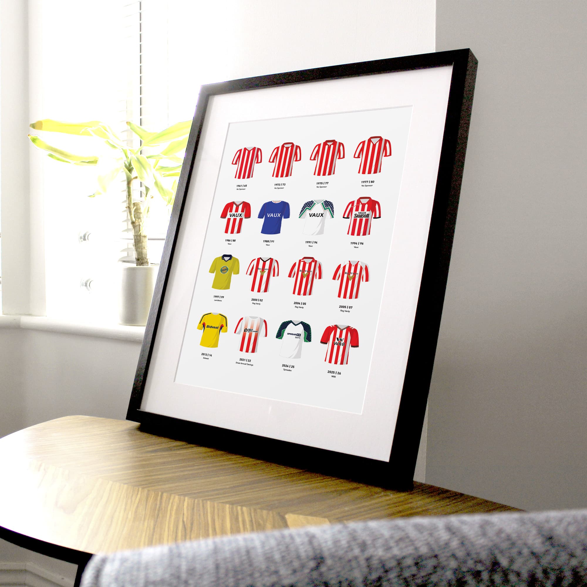 Sunderland Classic Kits Football Team Print