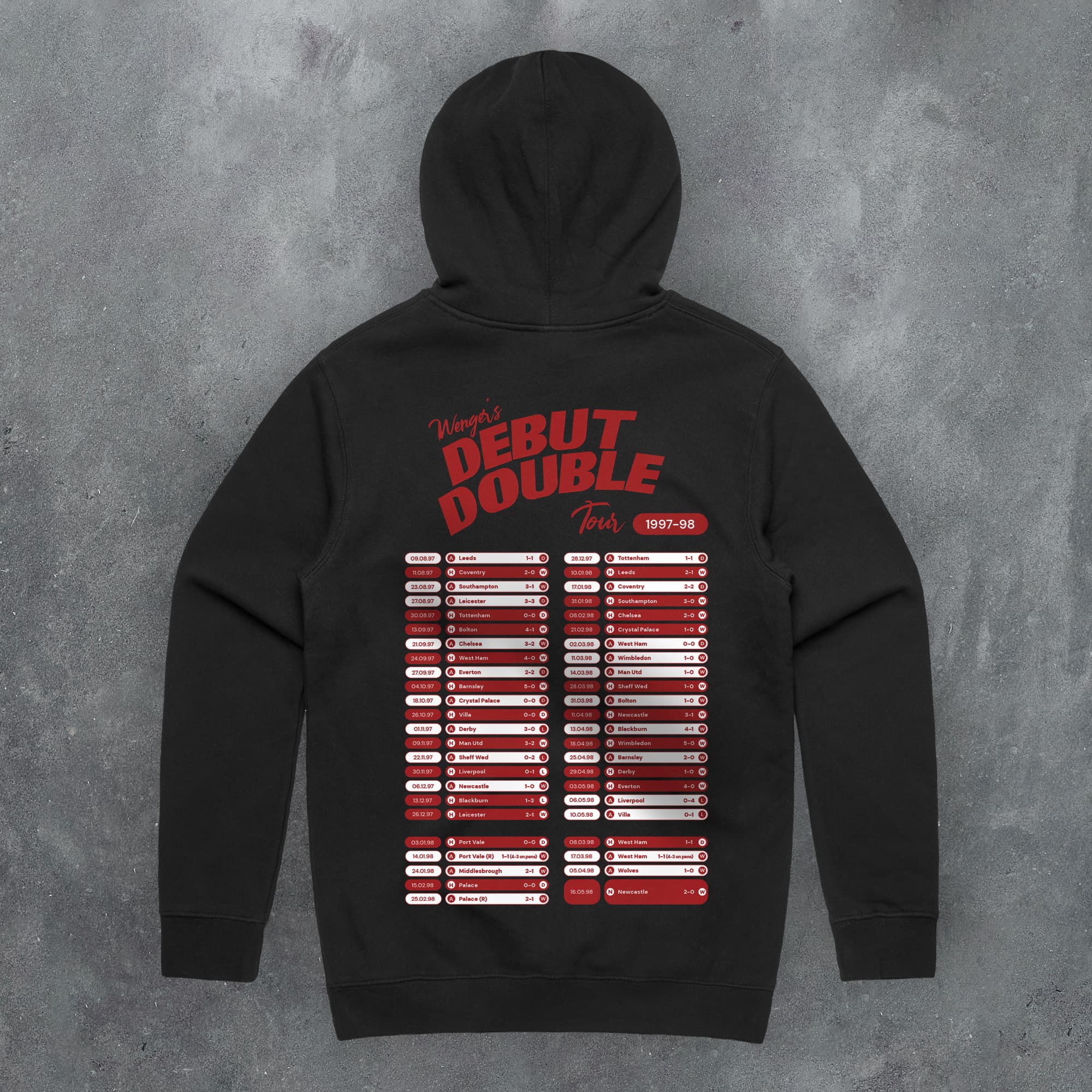 Arsenal 1997-98 'That Season' Tour Football Hoodie