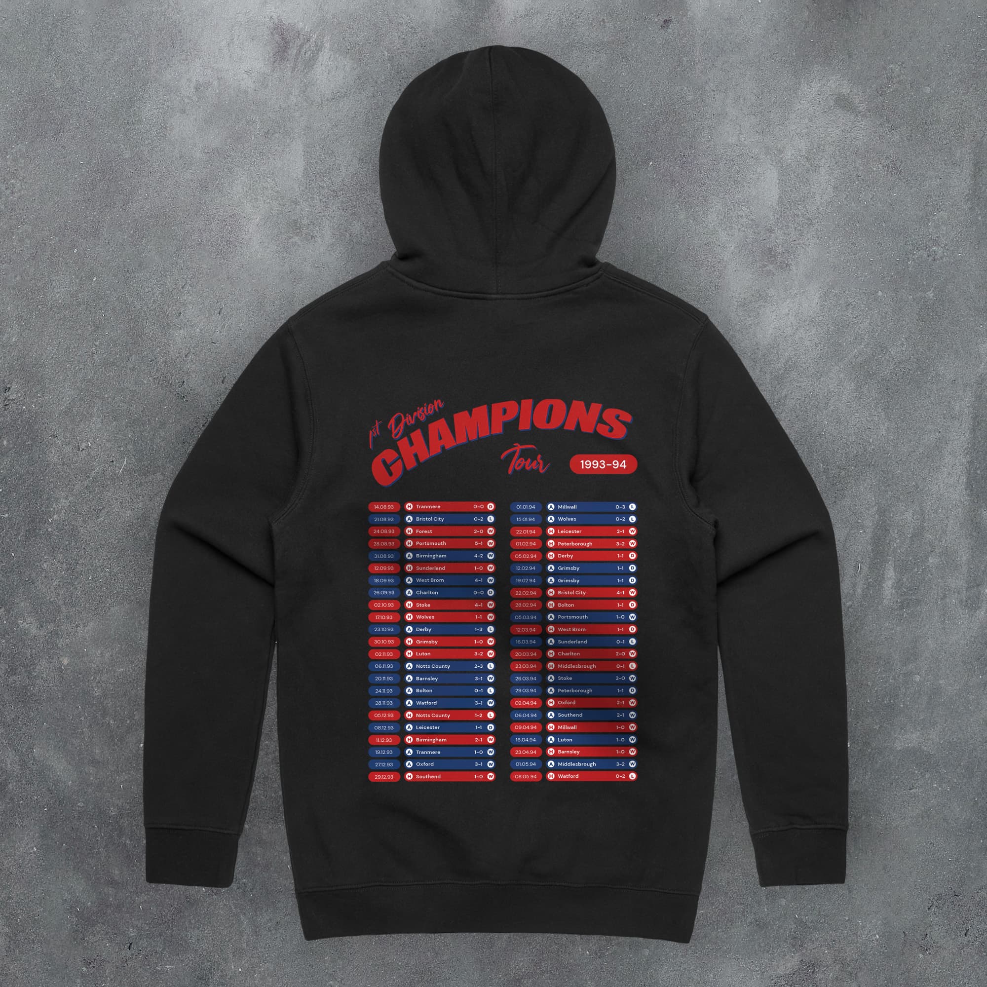 Palace 1993-94 'That Season' Tour Football Hoodie